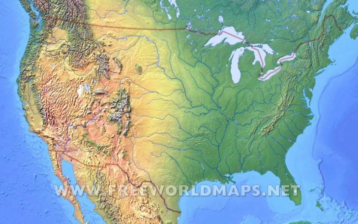 Physiographic Map Of The United States New Map Us Showing Mountains