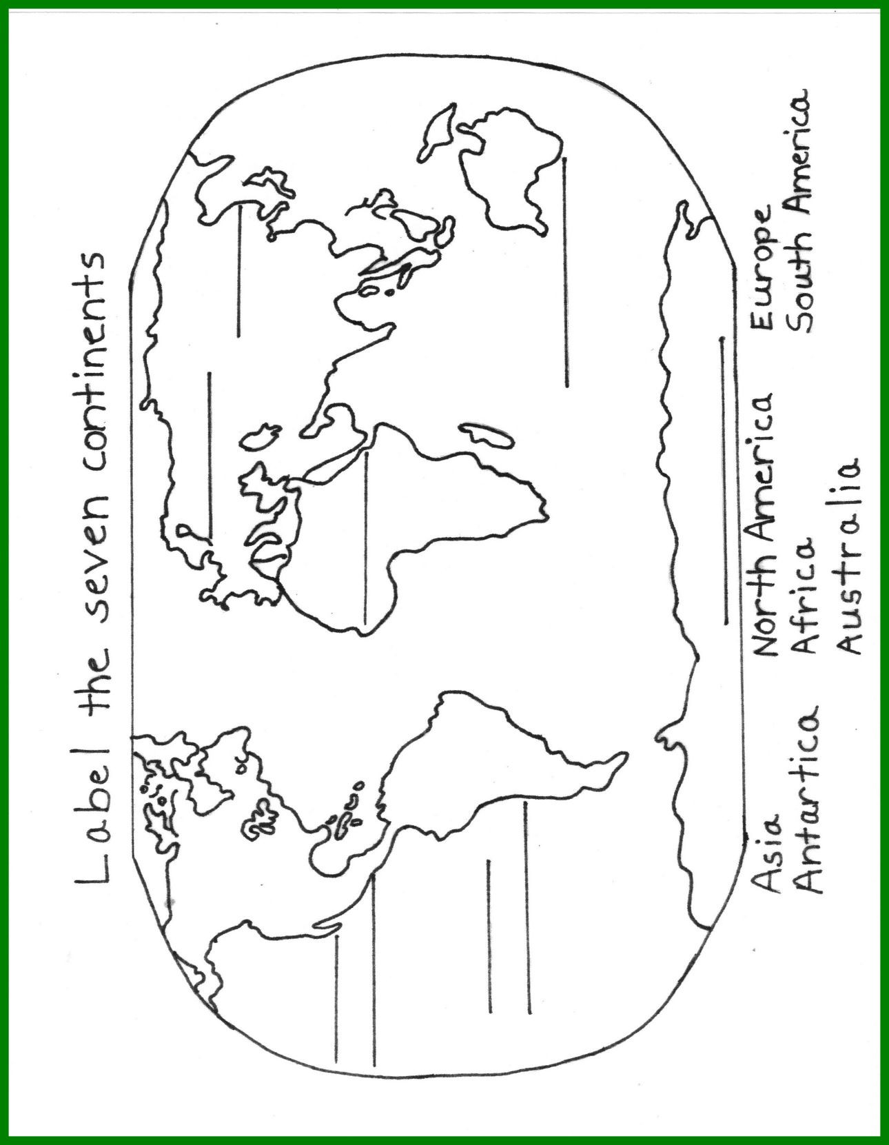 7 Continents Printable Map New Continent Coloring Pages 10 For Continents Page Within Frabbi
