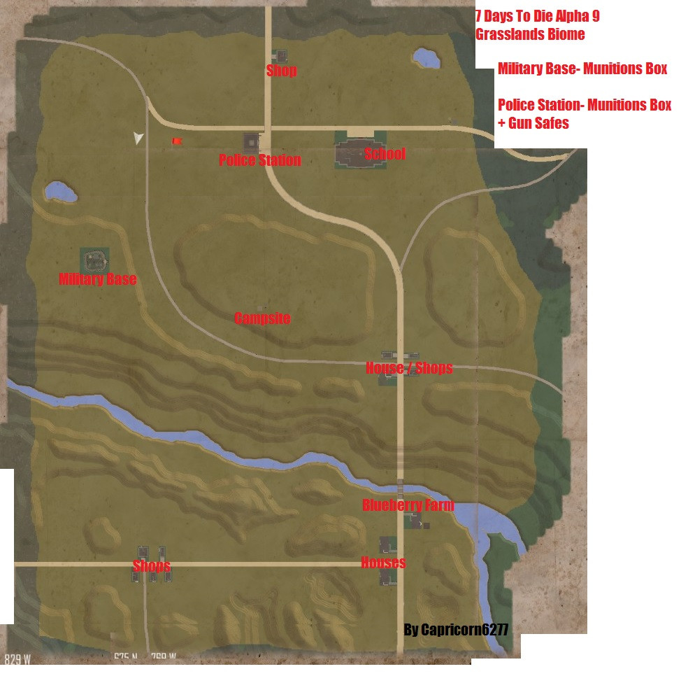 7 Days To Die Printable Map Luxury Steam Munity Guide 7 Days To Die Biomes Poi Locations Alpha
