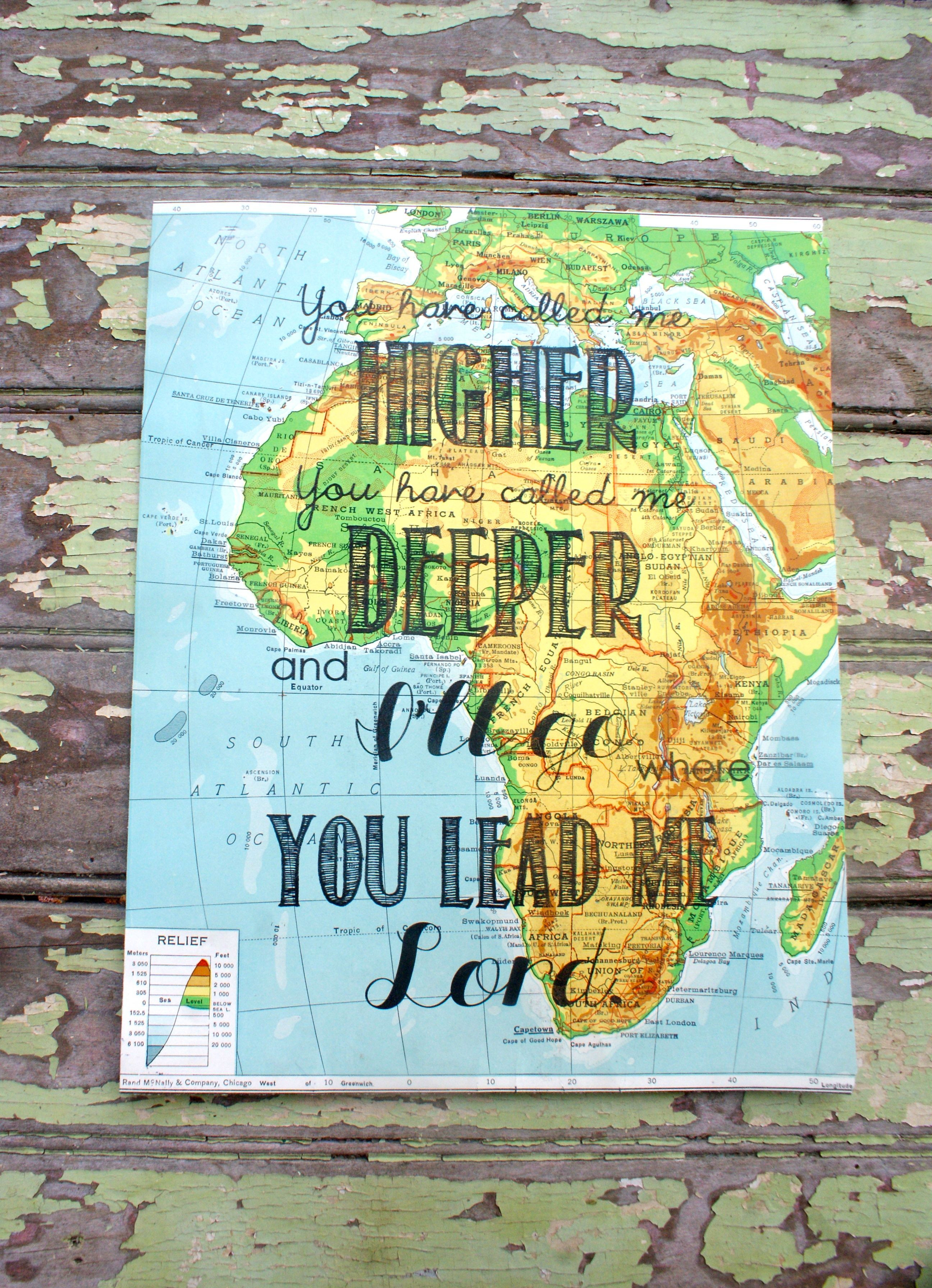 8x10 Printable Map Luxury E Of A Kind Print On Map Of Africa From A Vintage Atlas Words