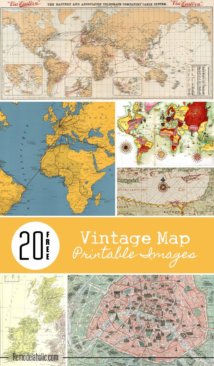 8x10 Printable Map Unique 20 Free Vintage Map Printable