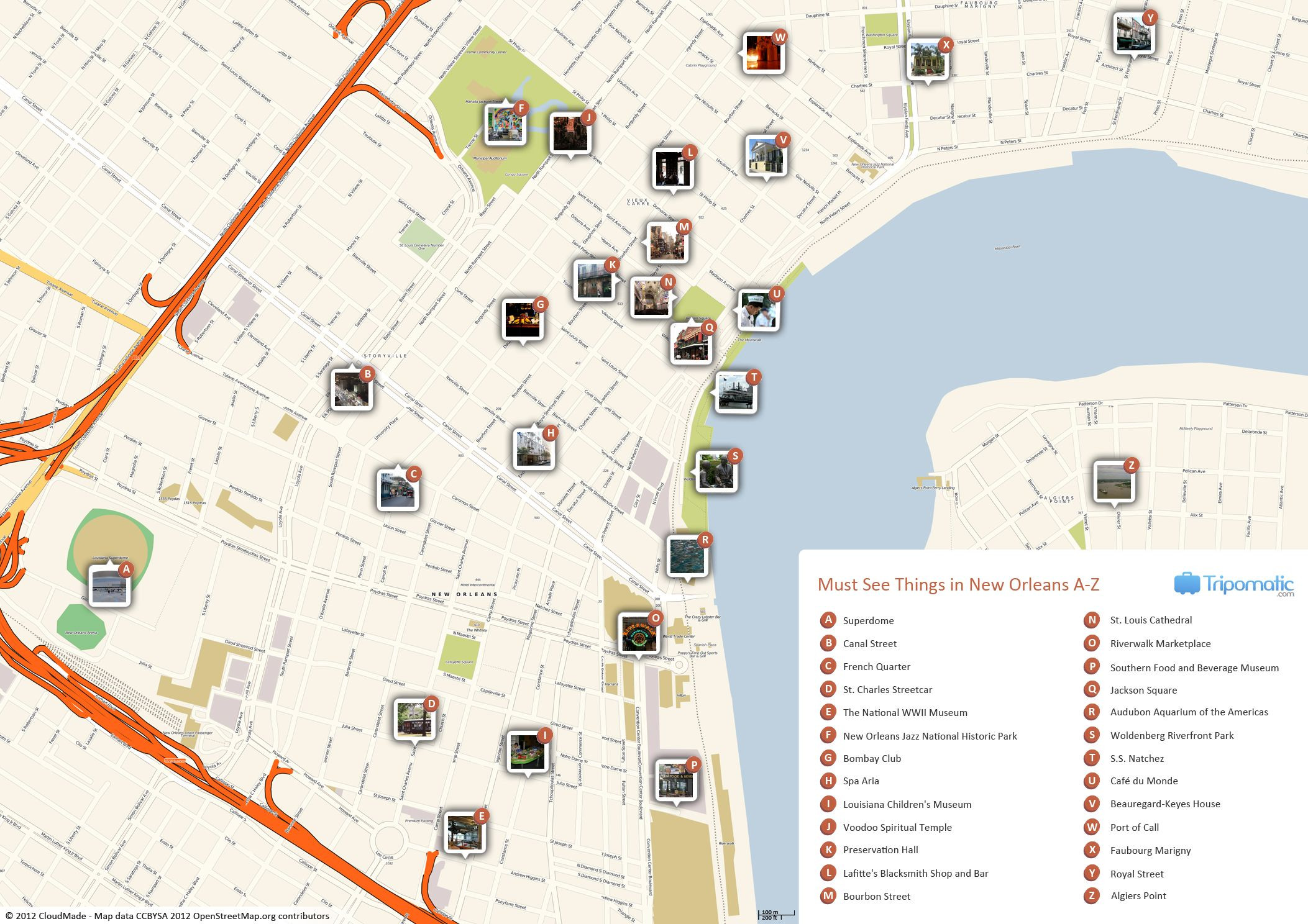 8x10 Printable Map Unique New Orleans Printable Tourist Map Free Tourist Maps â