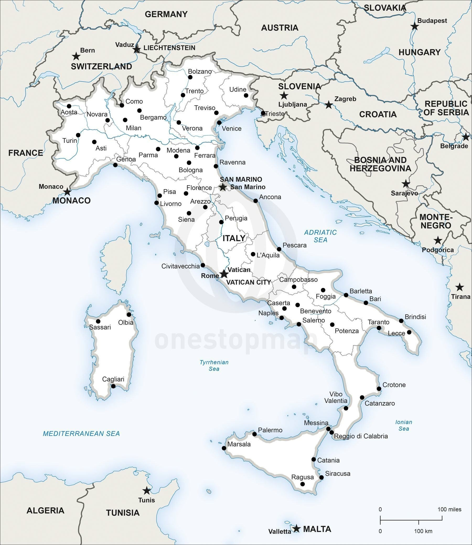 A Printable Map Of Italy Beautiful Airports In Italy