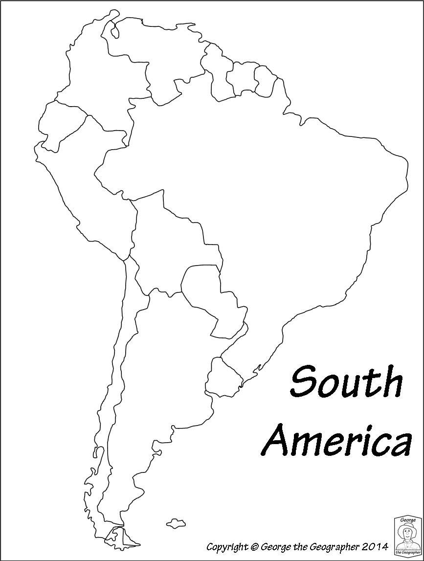 A Printable Map Of South America Fresh Regions Print
