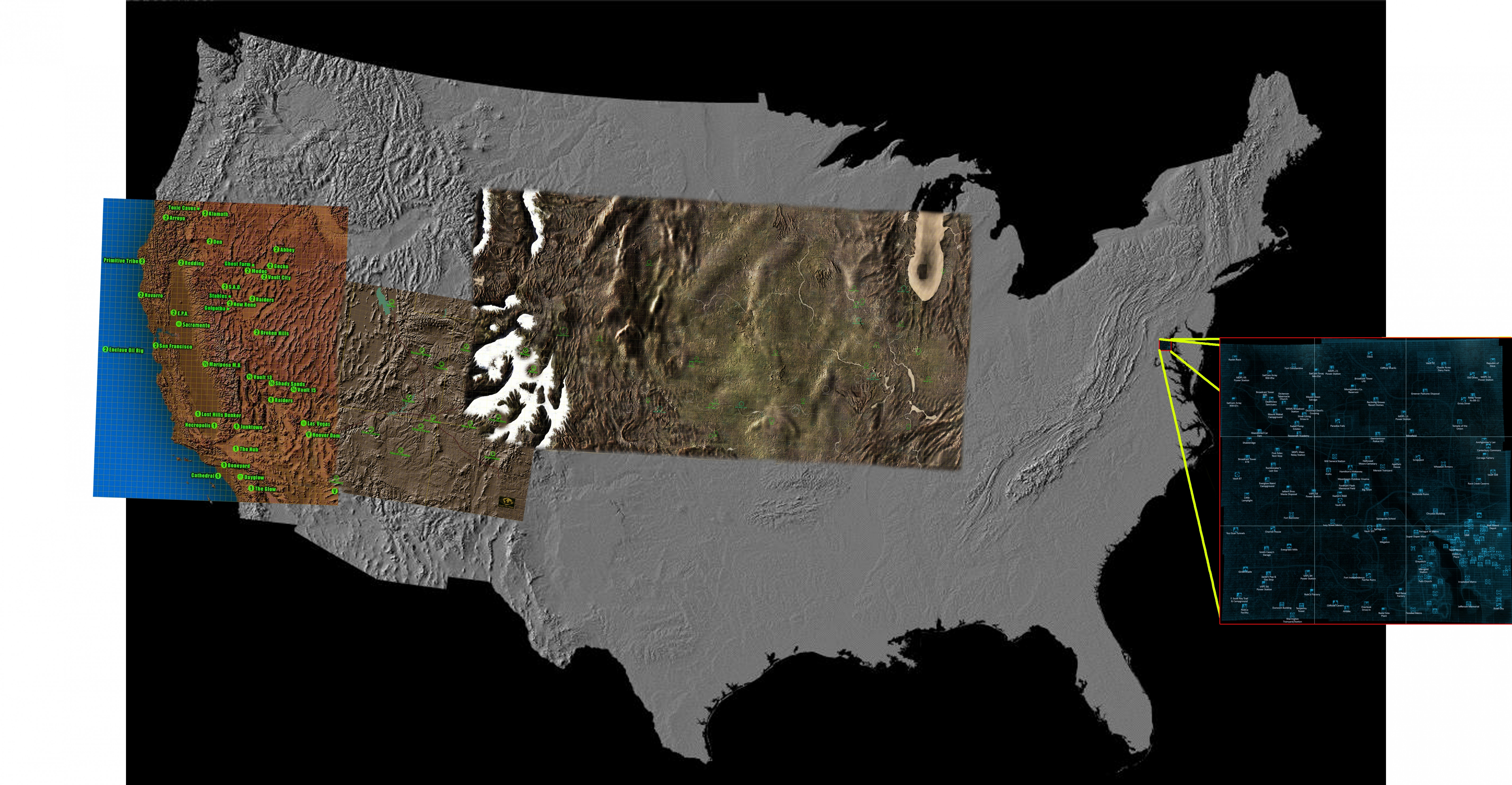 Map Usa States Image Us Map Fallout Wiki — Little Thinker