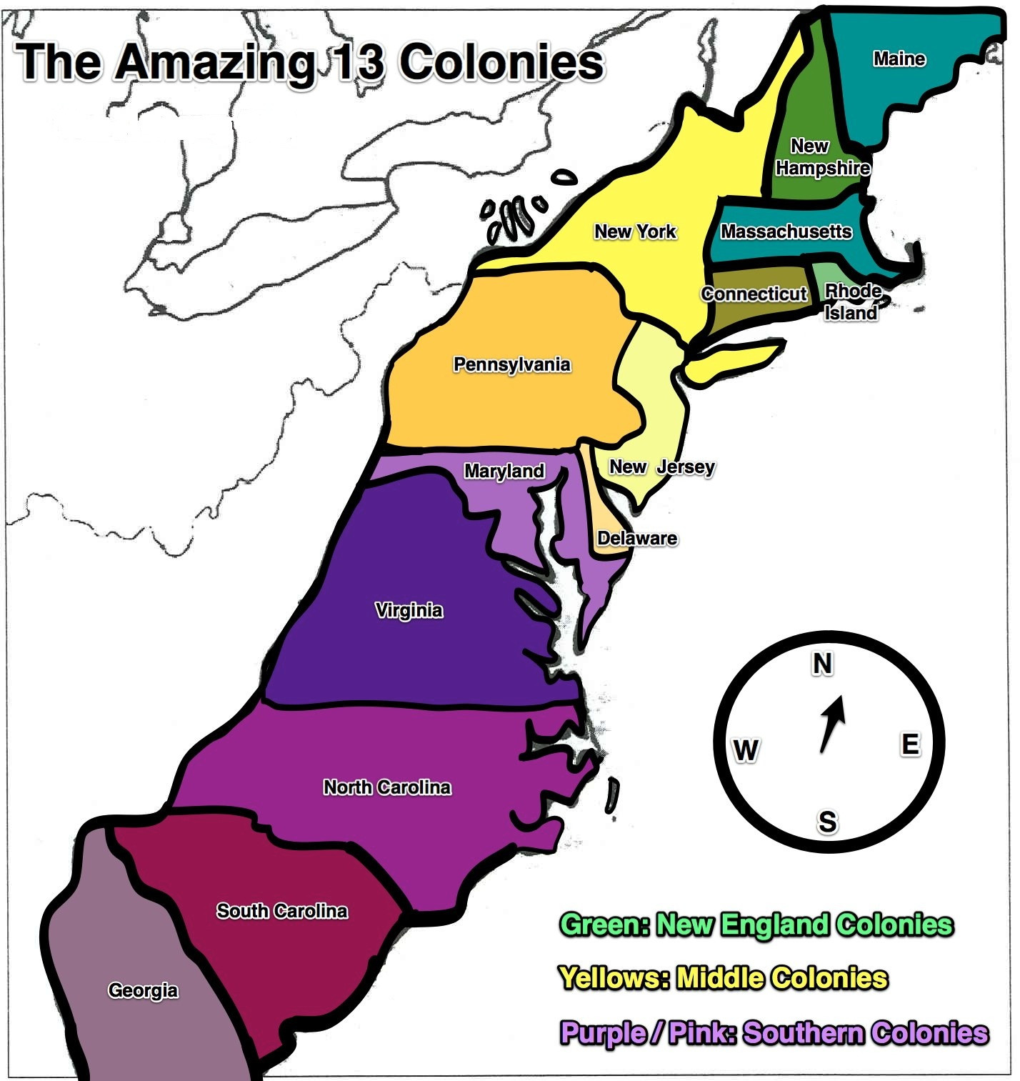 Free Printable Map 13 Original Colonies Unique Thirteen Original Colonies History Map List 13 Original States