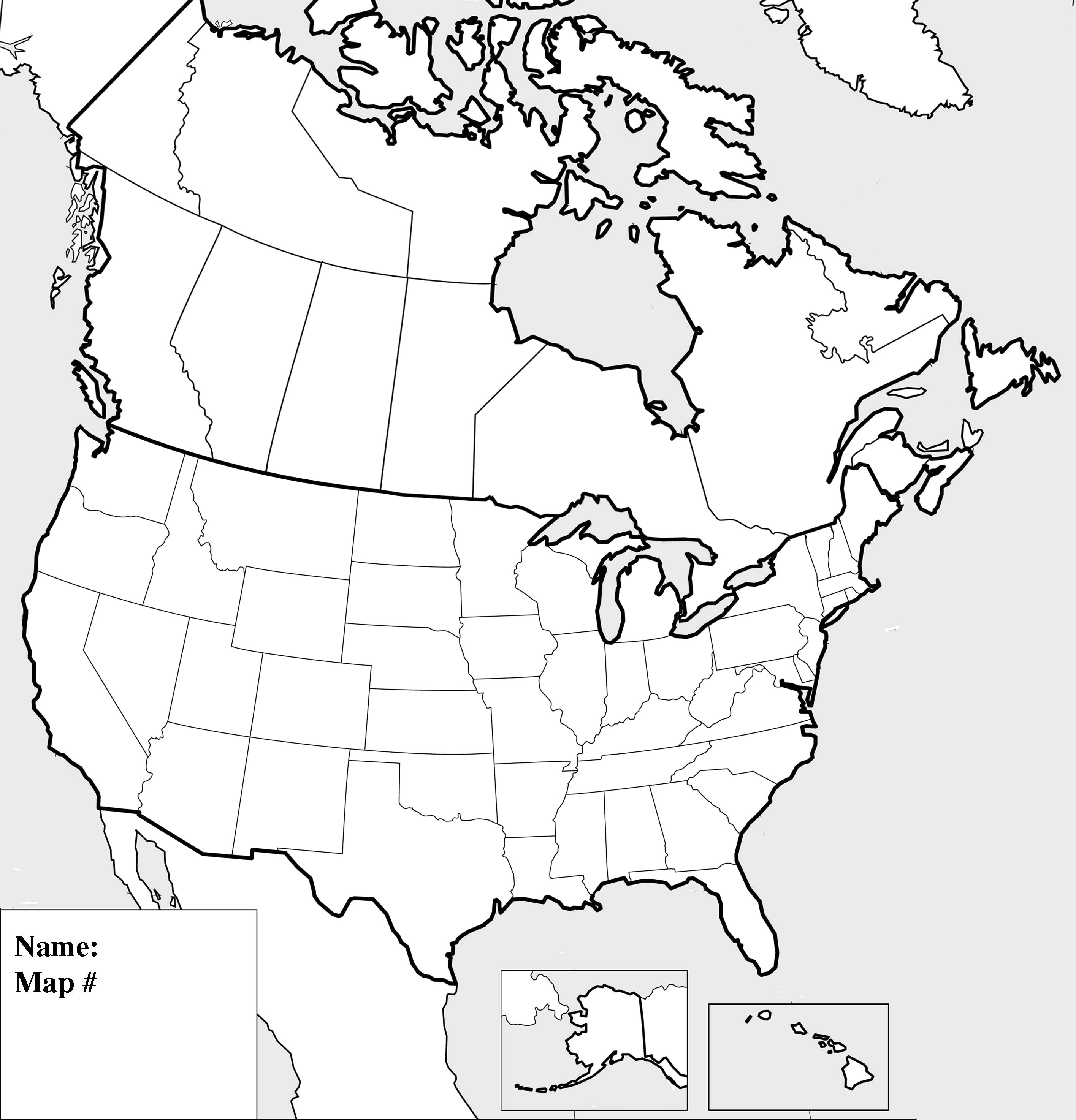 United States Blank Map Printable New United States Blank Map For Us And Canada