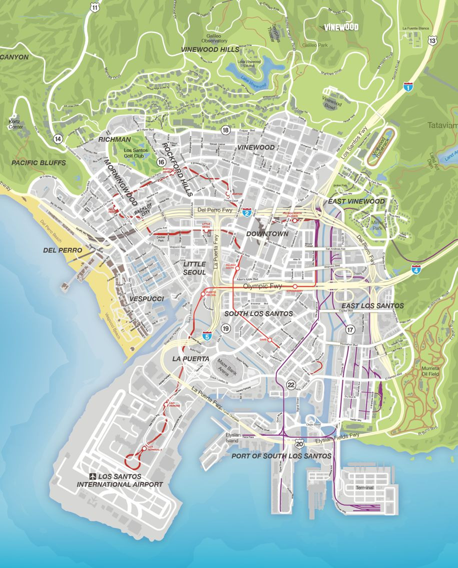 Gta 5 Printable Map Inspirational Gta V Los Antos Video Games Pinterest