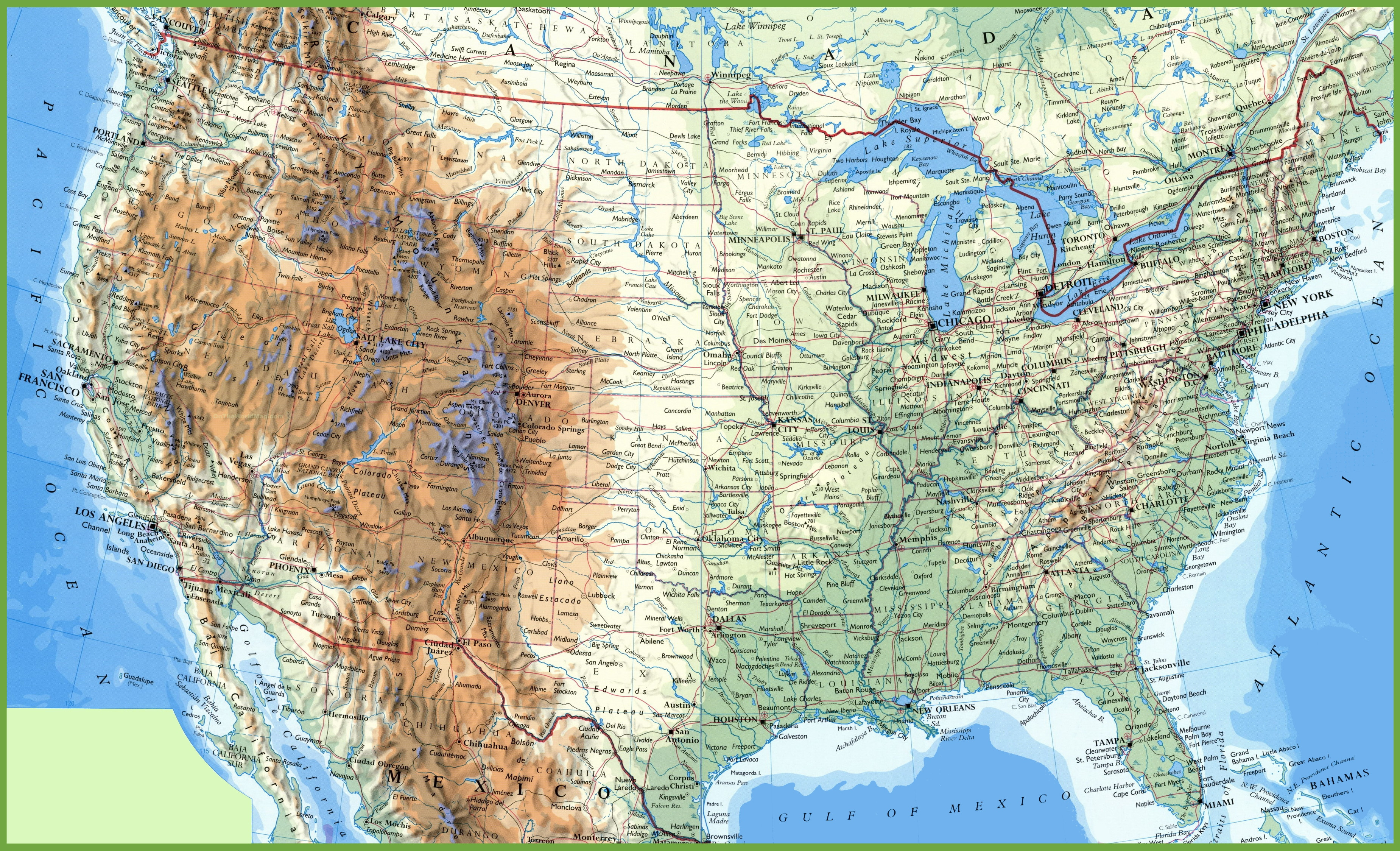 Large Print Map Of The United States Fresh Usa Maps