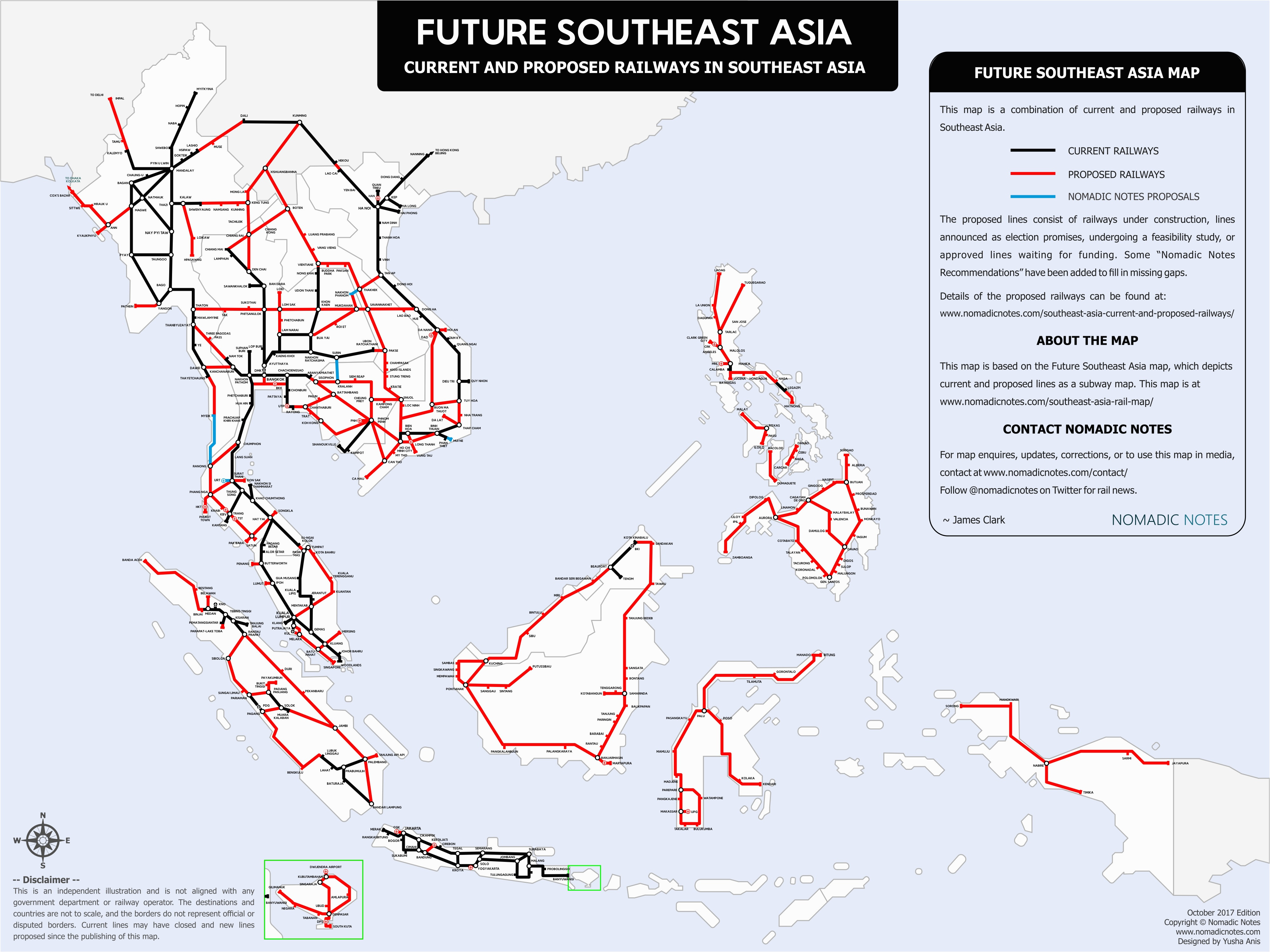 Printable Map 2017 Fresh Southeast Asia Current And Proposed Railways [2017] National