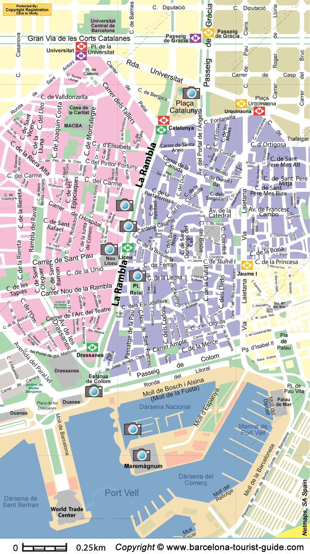 Printable Map Barcelona City Centre Fresh Map Of Las Ramblas In Barcelona