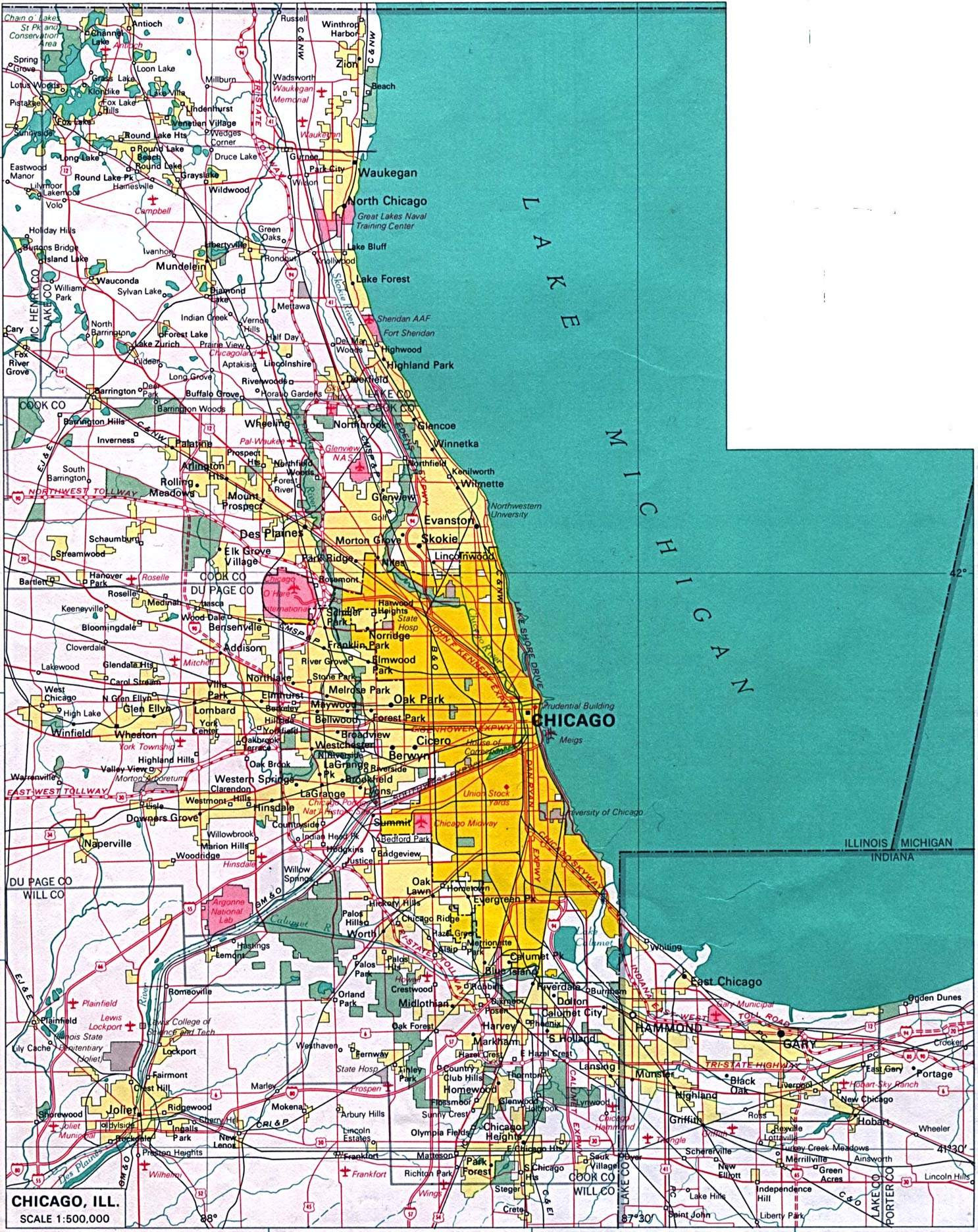Printable Map Chicago Unique Map Of Chicago Rapid Transit Lines 1926