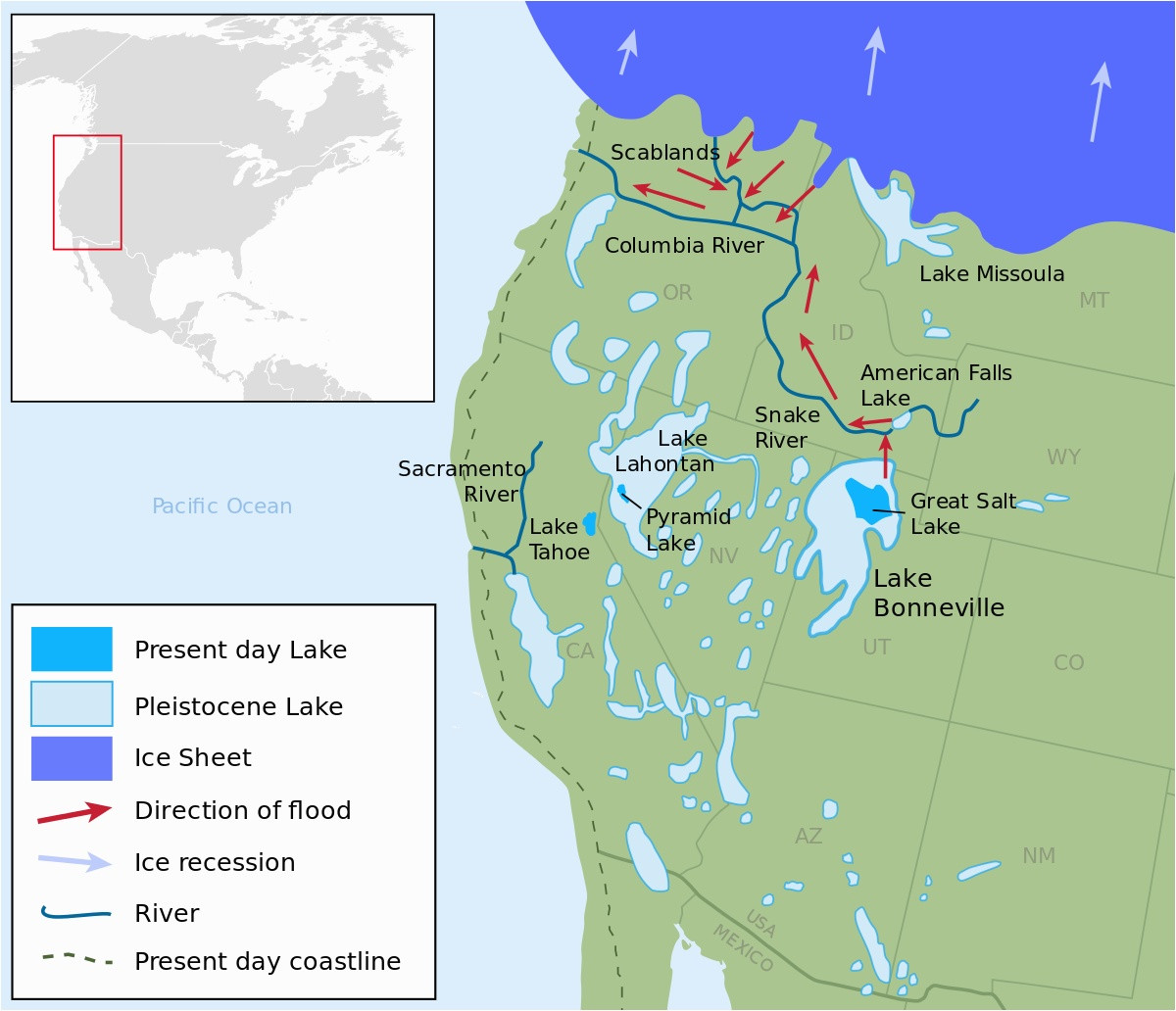 Printable Map Directions Fresh Lake Bonneville Map Lake Bonneville Map Directions Australia Lake