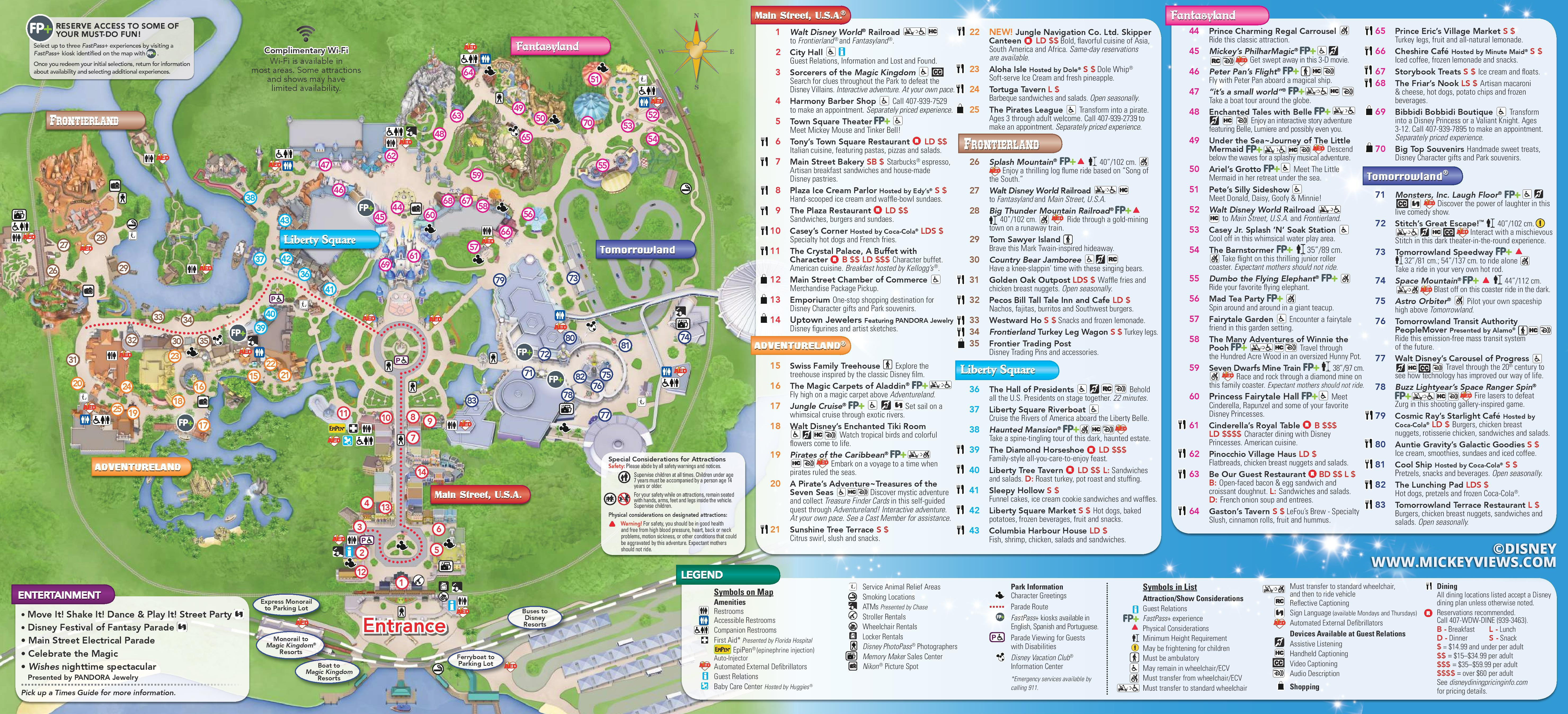Magic Kingdom Map 2016 Walt Disney World