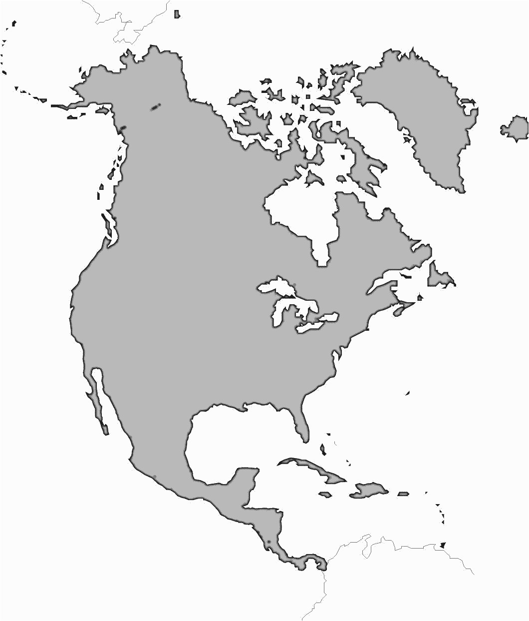 Western Hemisphere Maps Printable Guvecurid Political Outline Map