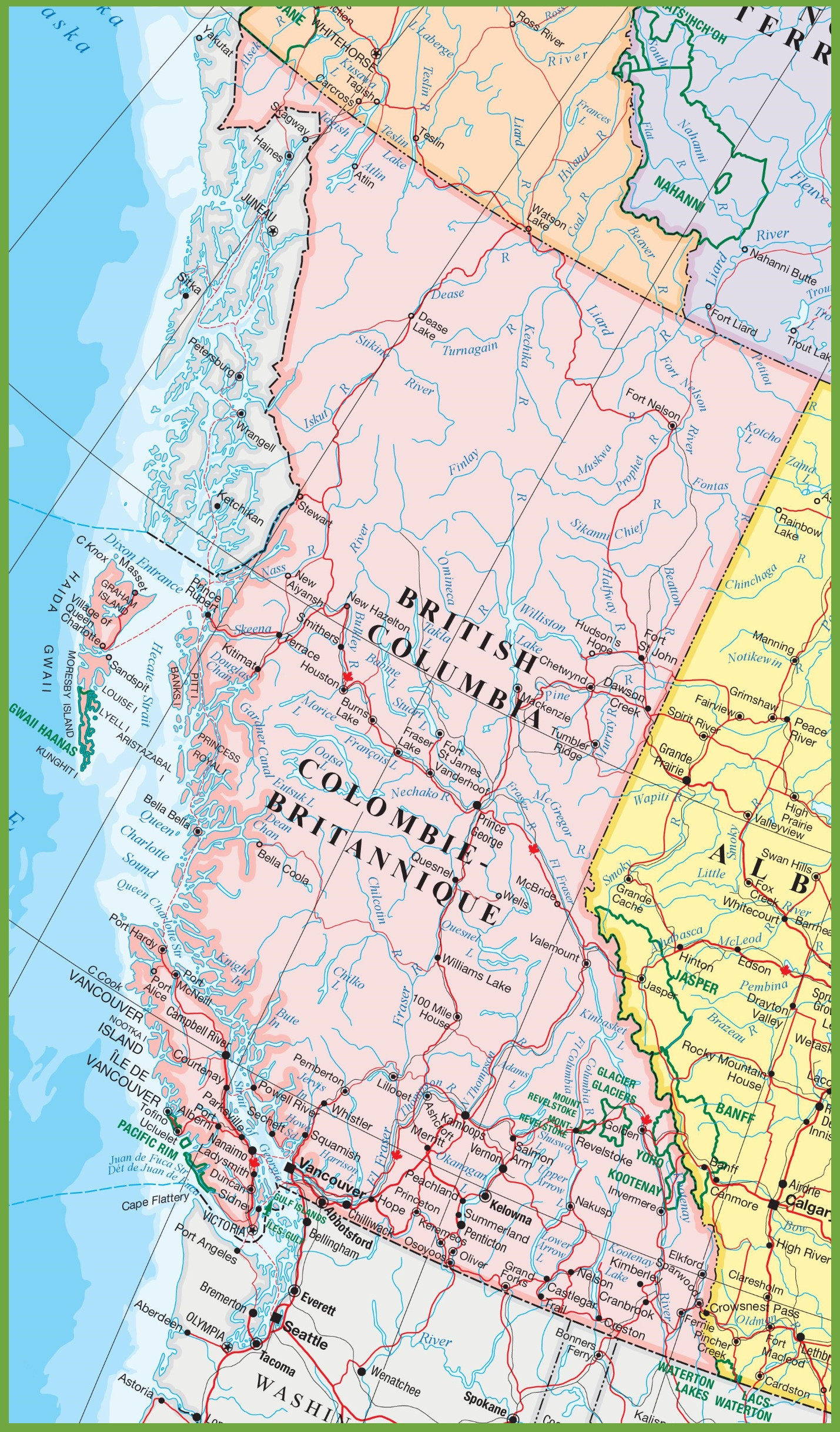 Printable Map England Towns Cities Best Of Detailed Map Of British Columbia With Cities And Towns ï ¿