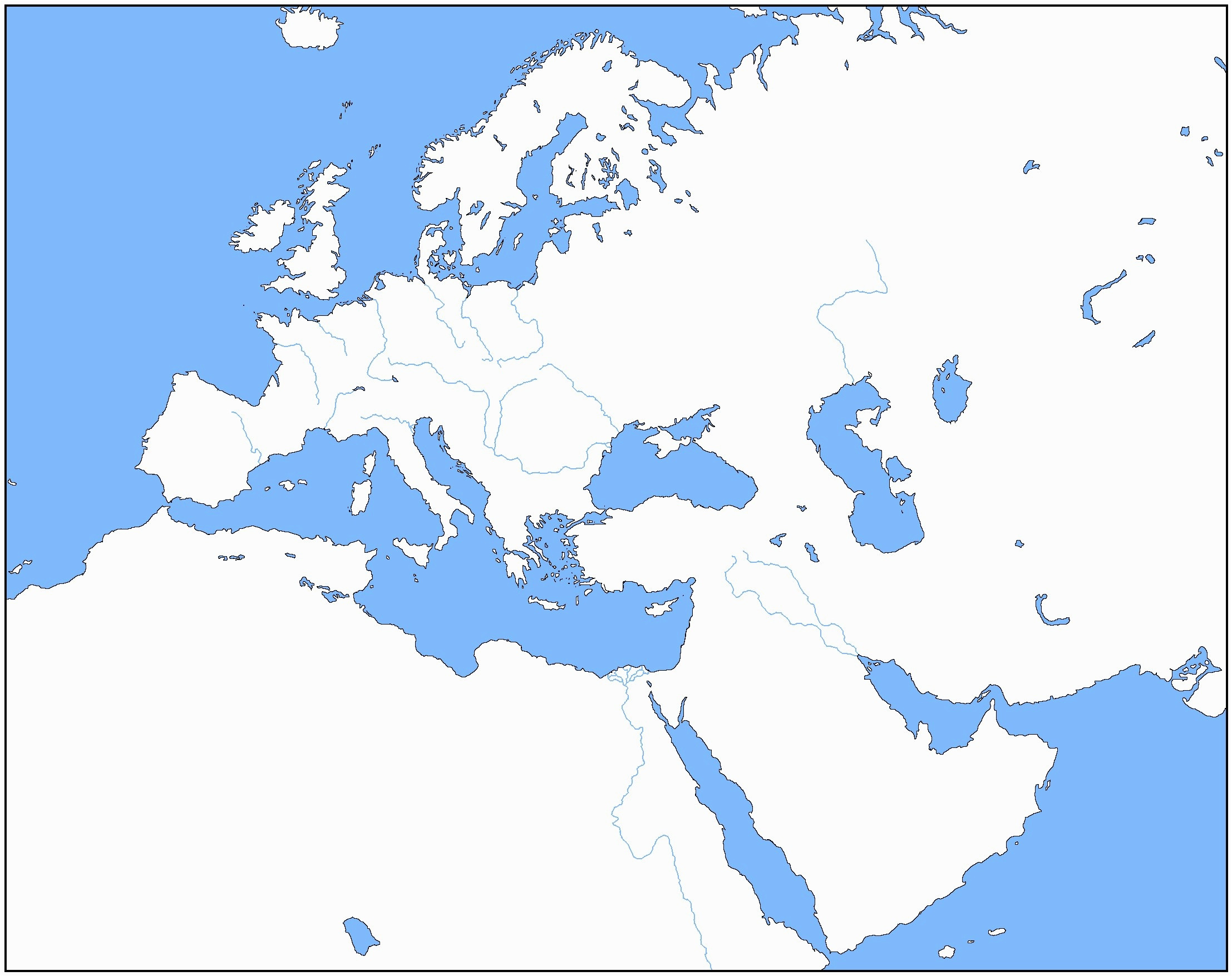 Category Europe 33 Eastern Europe Blank Map Middle East and Europe Map