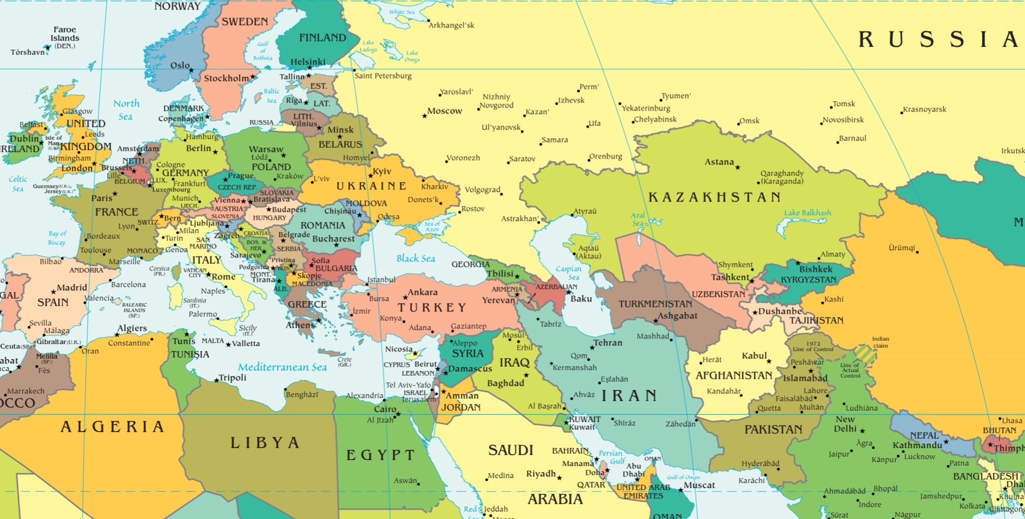 Printable Map Europe And Middle East Unique Middle East And North Africa Map Perfect Detailed Old Political Map