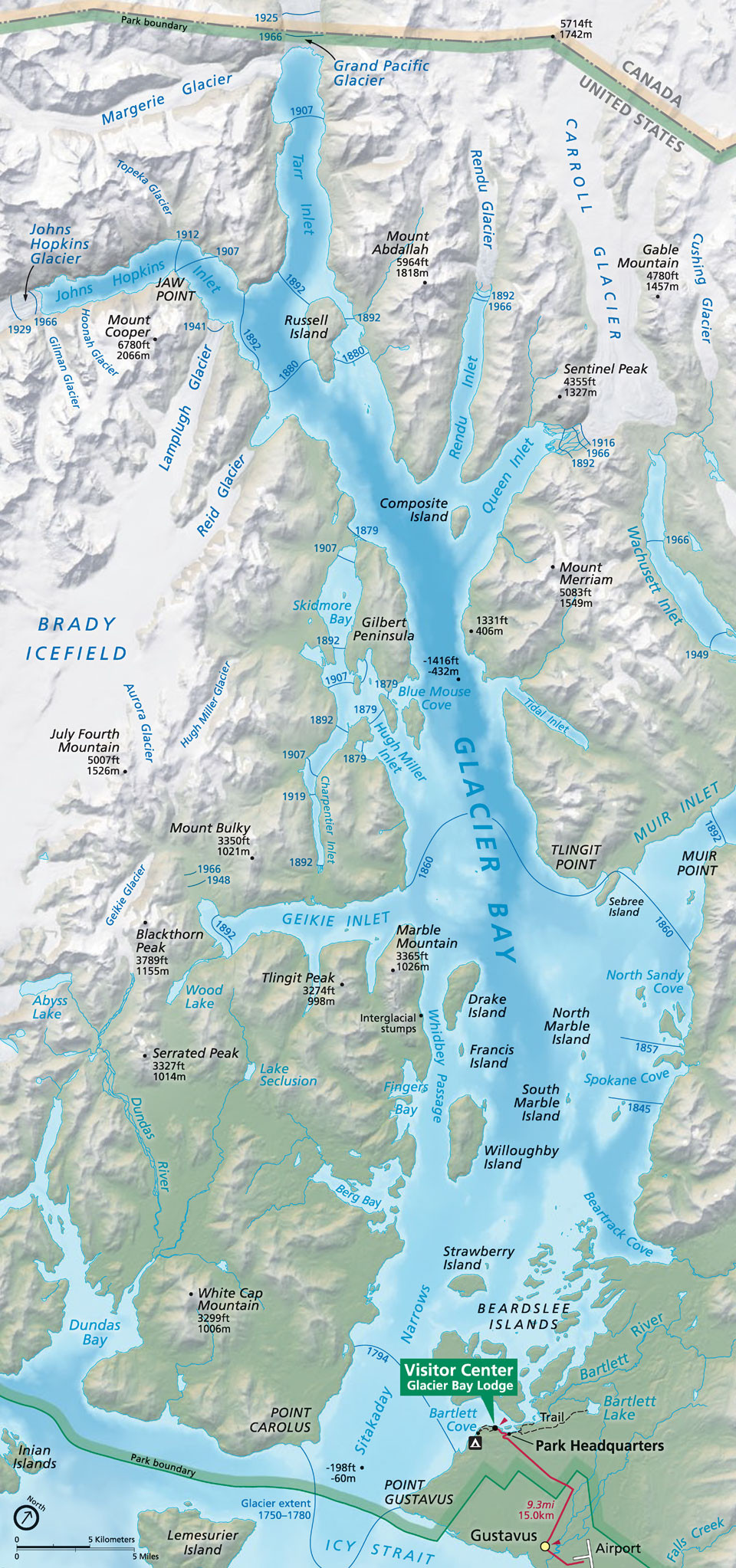 Printable Map Glacier National Park Elegant Maps Glacier Bay National Park & Preserve U S National Park Service