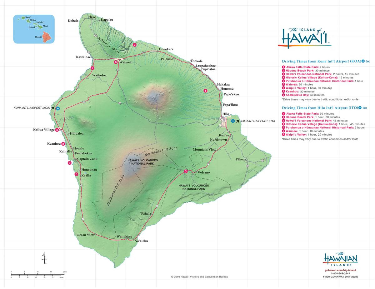 Printable Map Hawaiian Islands Beautiful Hawaii Big Island Maps & Geography