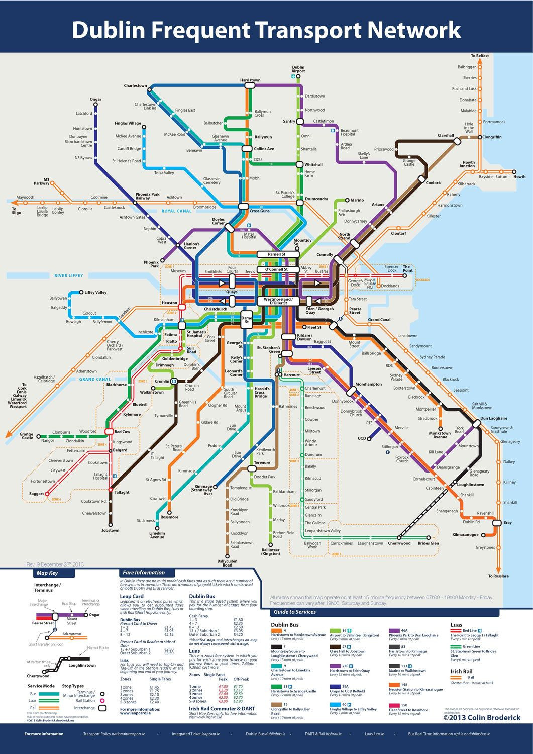 Printable Map Helsinki New Never Lost With This New Dublin Frequent Transport Map