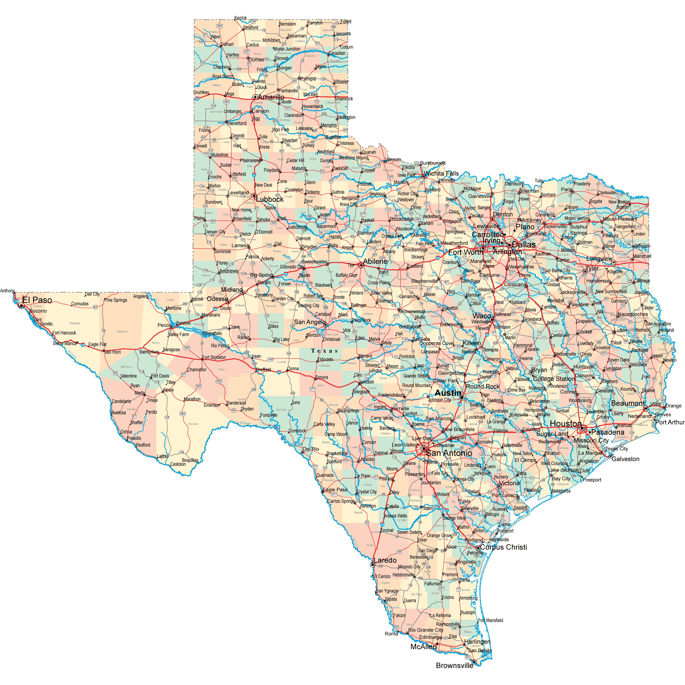 Printable Map Houston Tx Fresh Map Highways In Texas