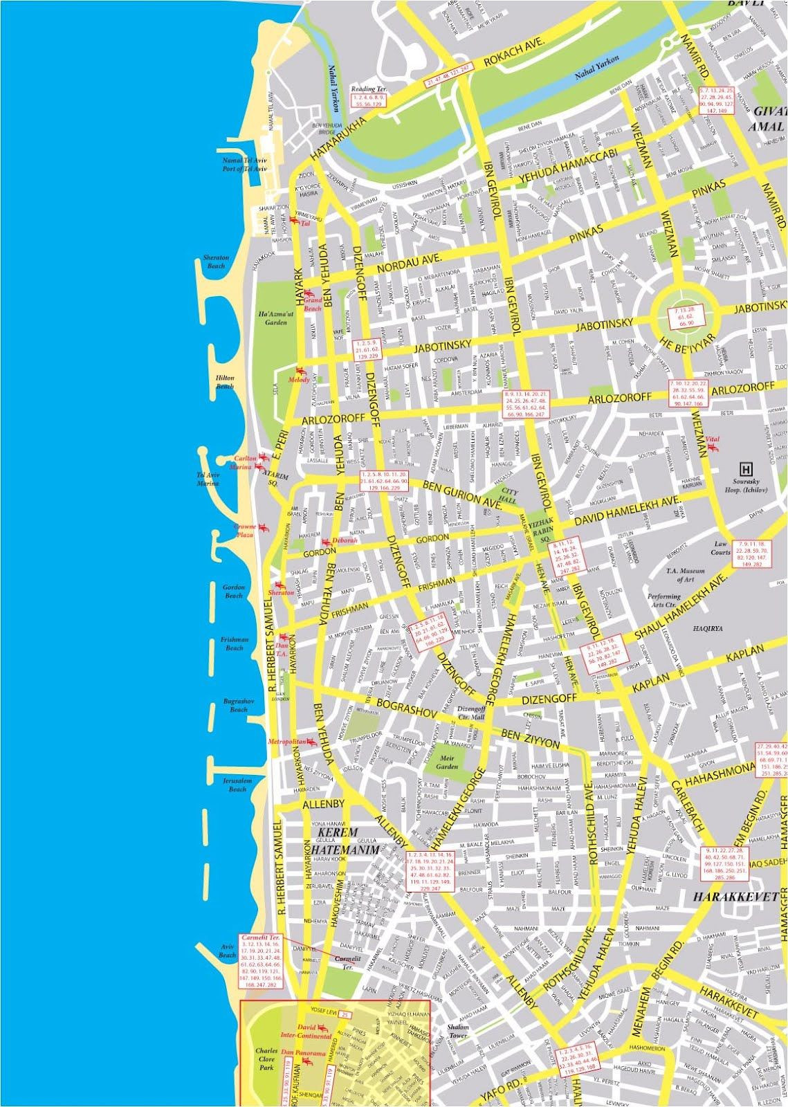 Printable Map Israel New Map Of Tel Aviv Maps About Israel