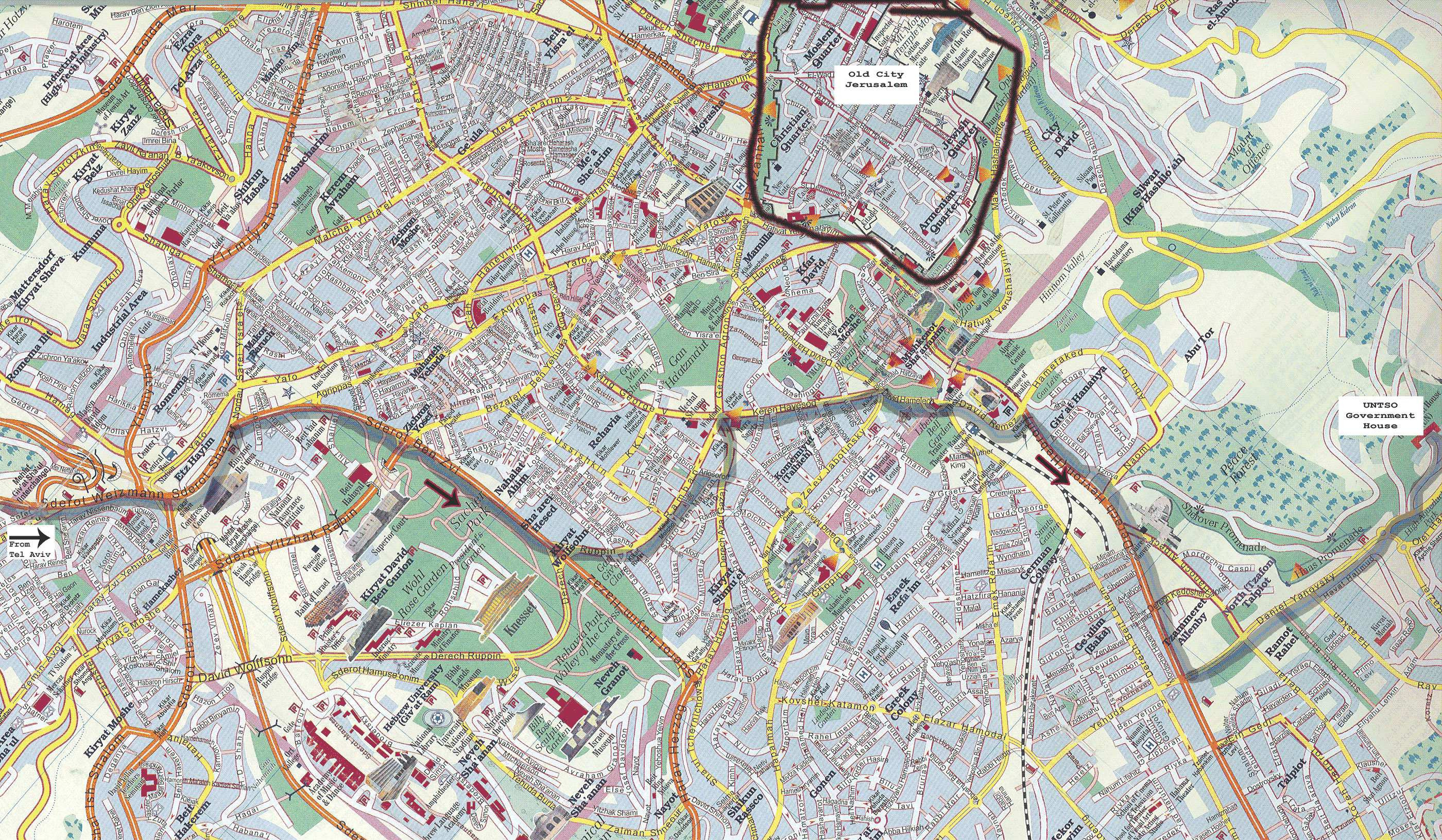 Printable Map Jerusalem Fresh Jerusalem Maps For Free Download And Print