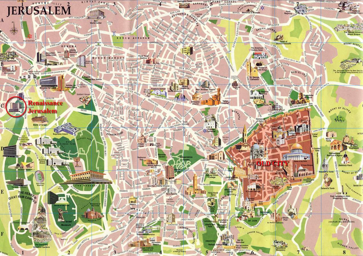 Printable Map Jerusalem Lovely Jerusalem Maps For Free Download And Print