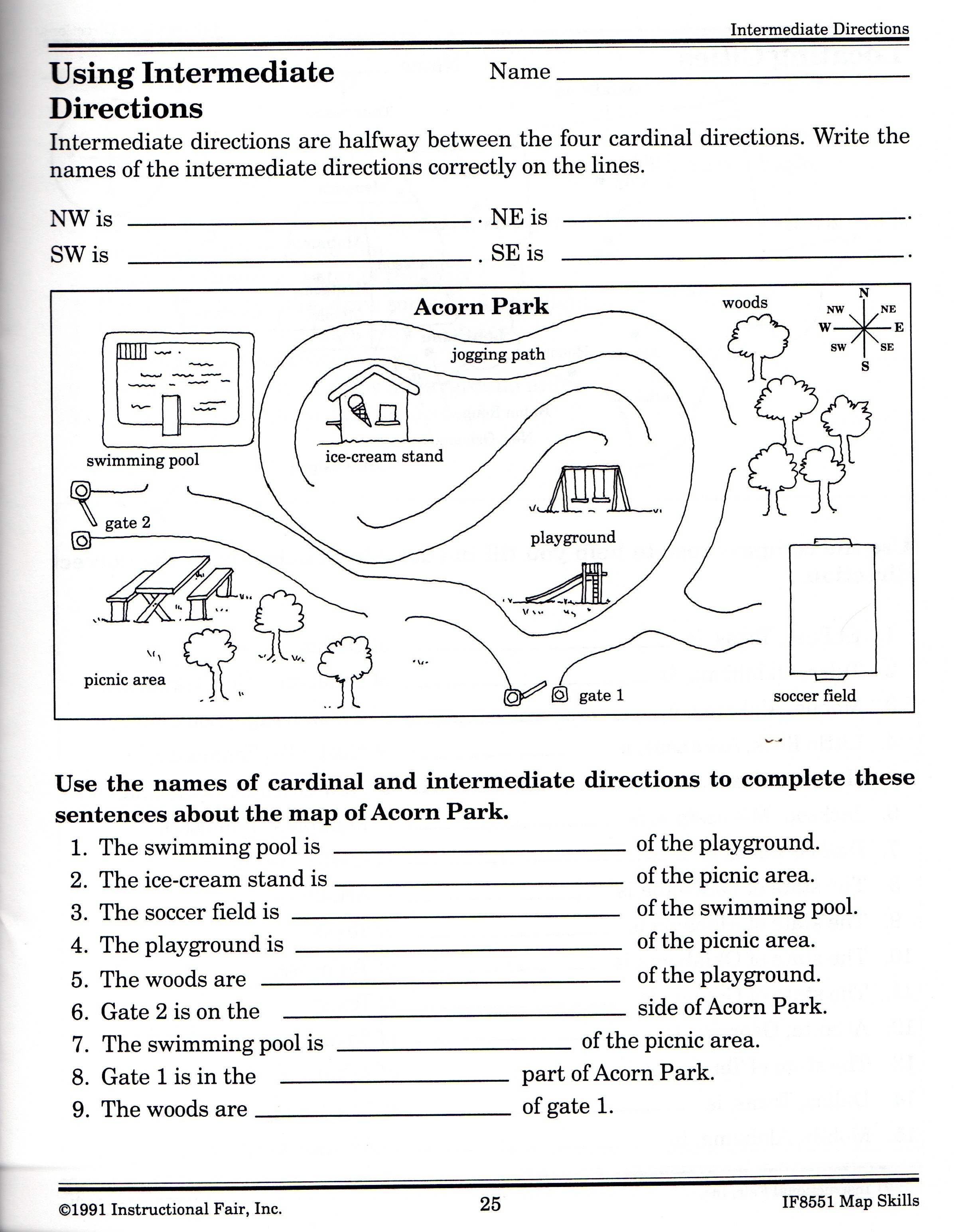 Printable Map Key Worksheets Best Of Map Worksheet Middle School Best Download Printable Map Directions