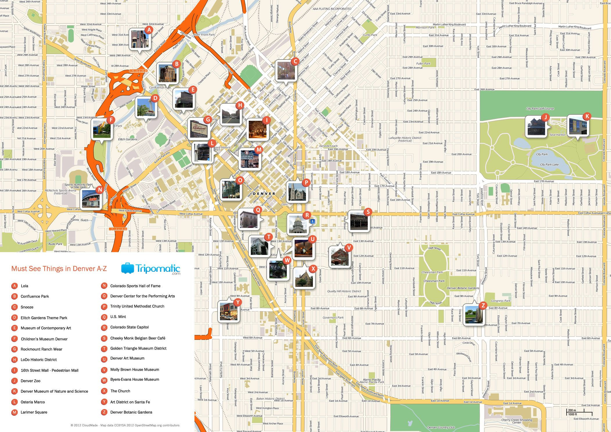 Printable Map Krakow Best Of Denver Printable Tourist Map Free Tourist Maps â