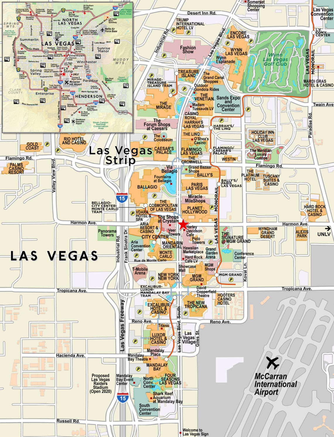 10 Inspirational Printable Map Las Vegas Strip