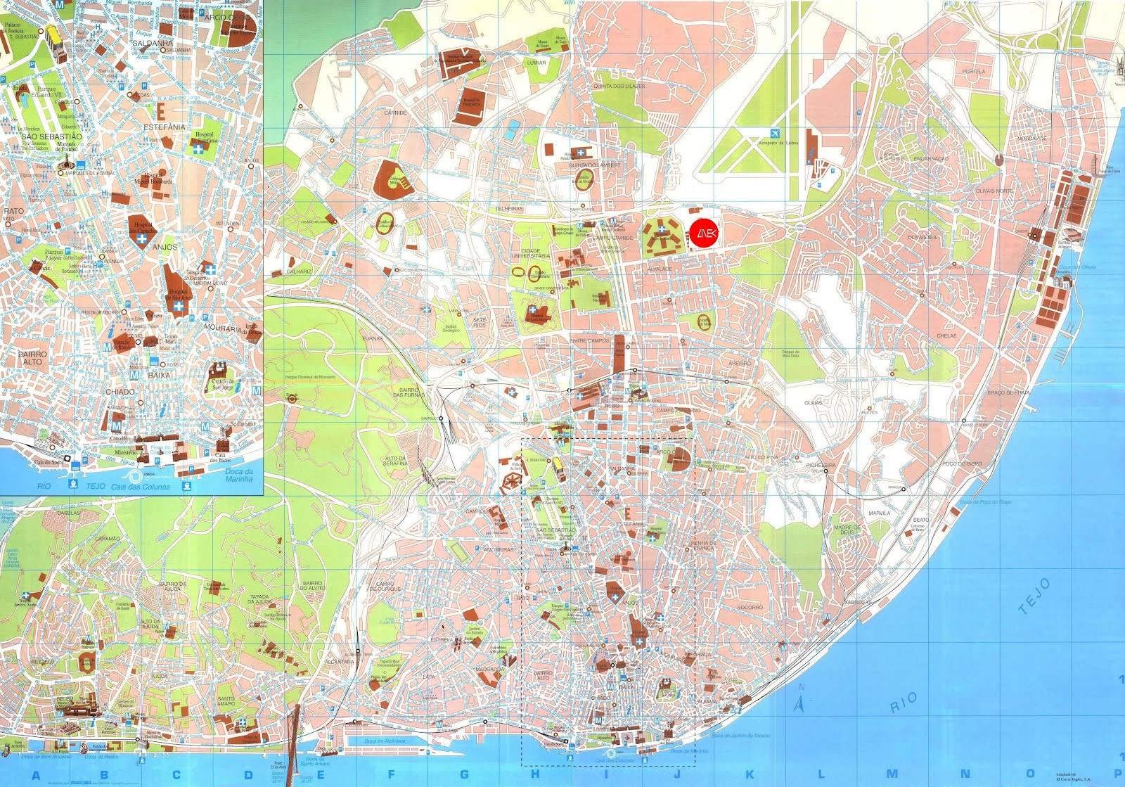 Printable Map Lisbon New Map Lisbon