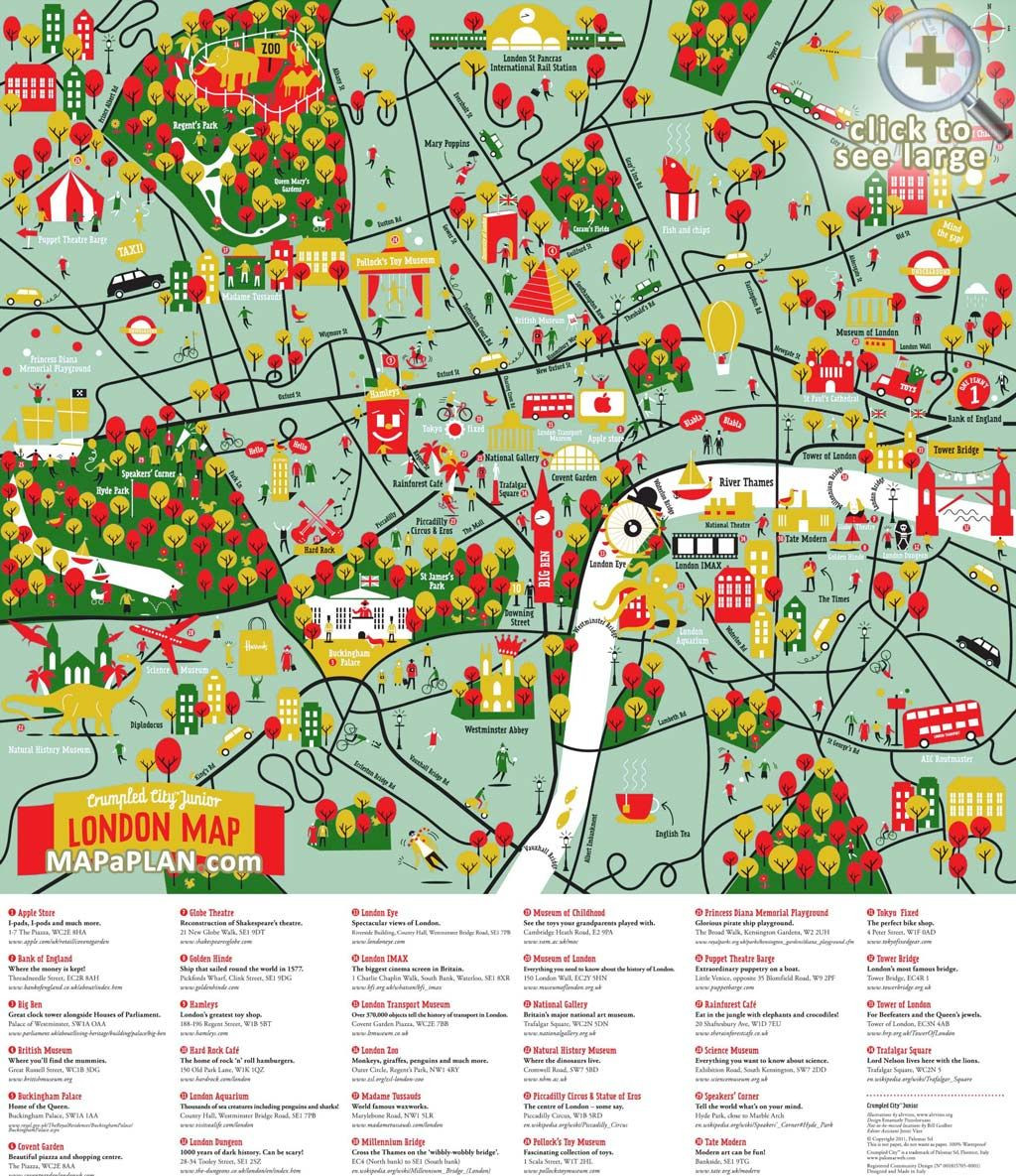 London maps Top tourist attractions Free printable city maps