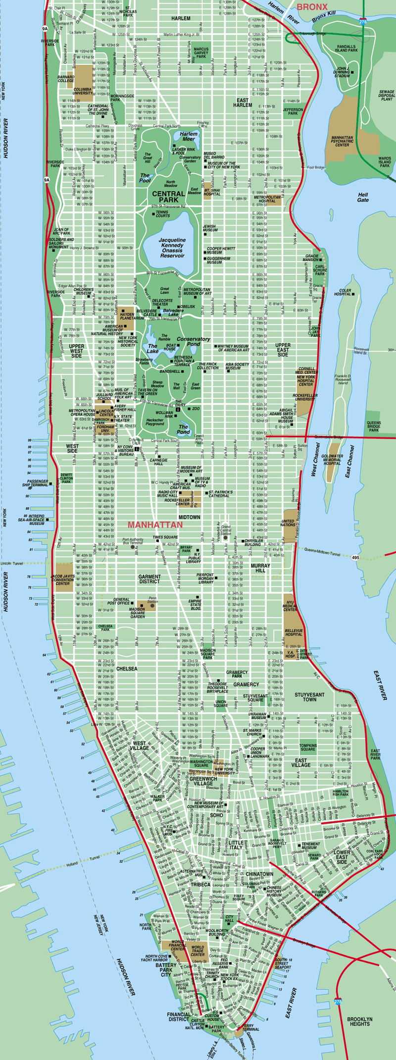 Printable Map Manhattan Awesome Printable Map Of Manhattan