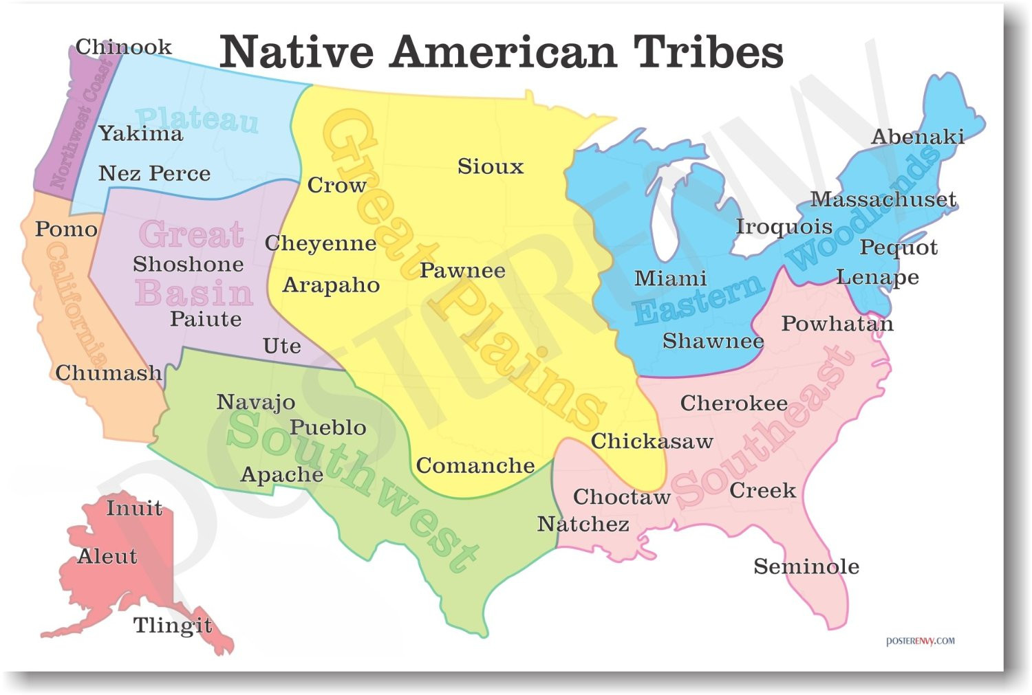 map of american tribes in america Teacheng