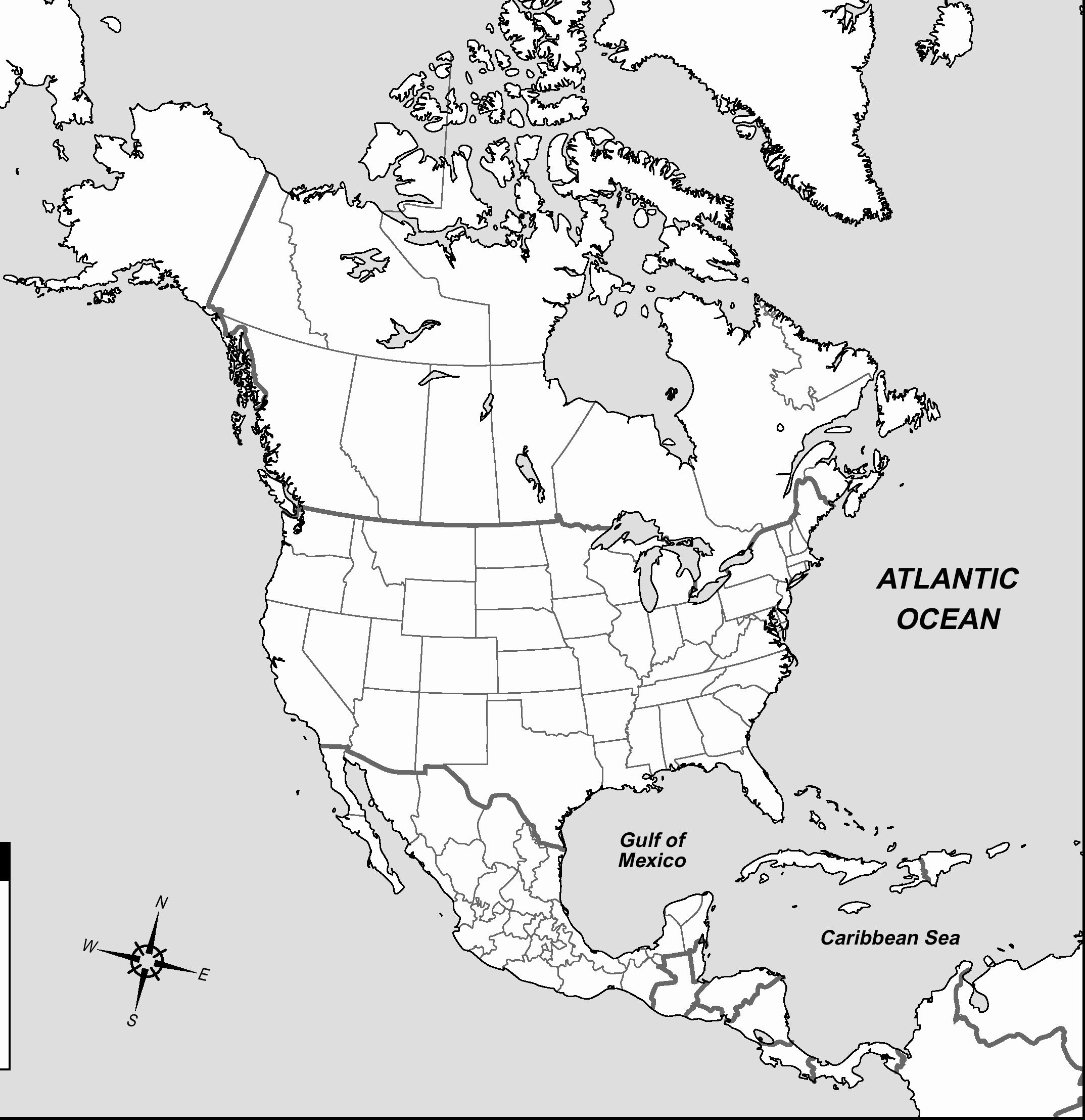 Printable Map North America Beautiful North America Black And White Map Fresh Basic S Printable Blank Map