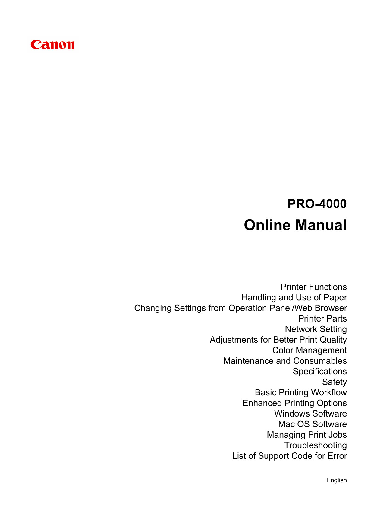 PRO 4000 line Manual