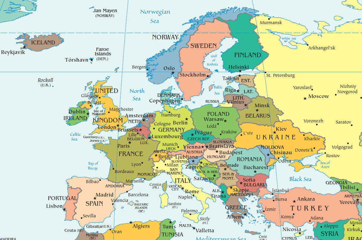 European Countries and Capital Cities interactive map so much has changed since I first learned this in 7th grade