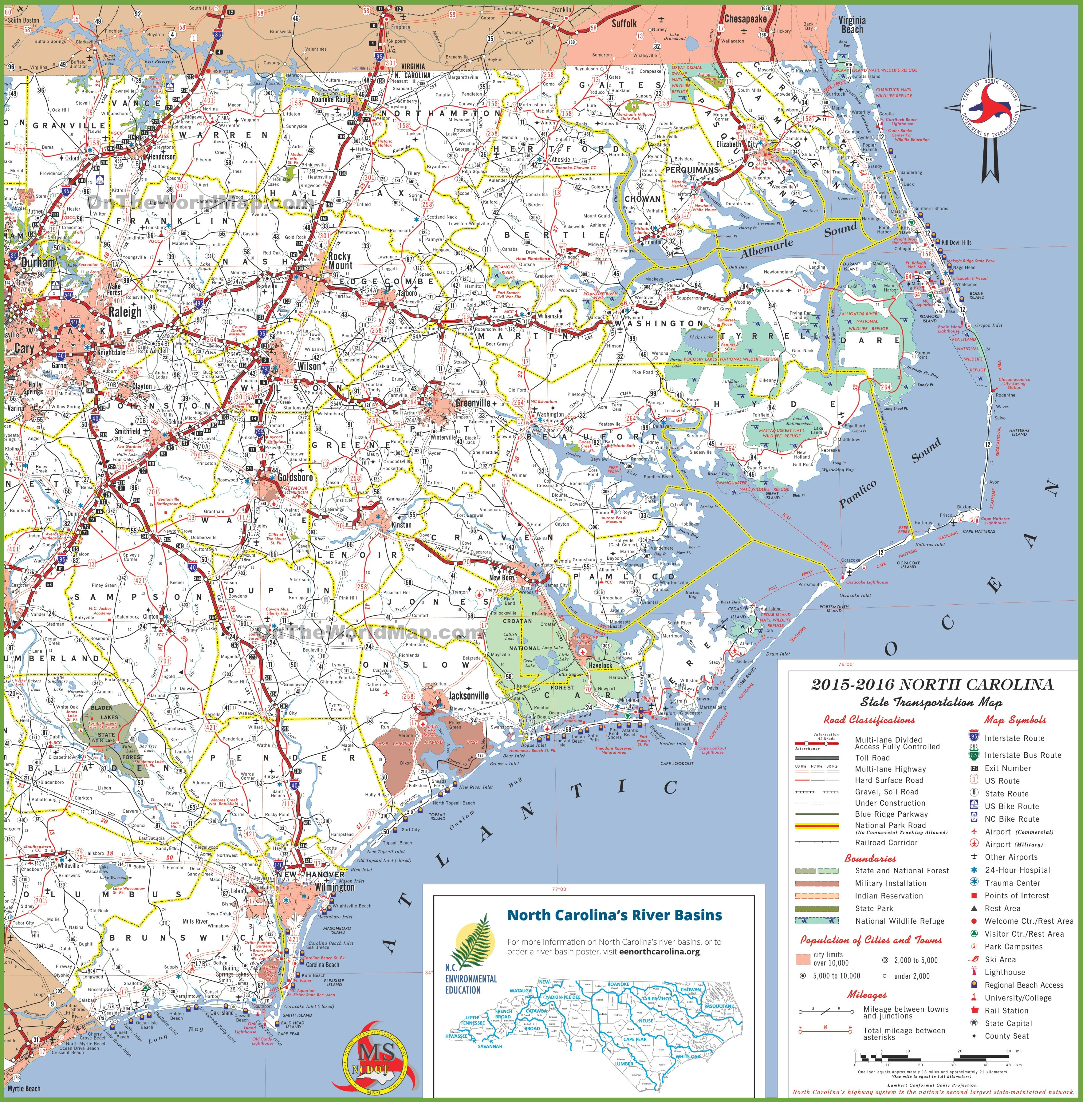 Printable Map Of North Carolina Lovely North Carolina State Maps Usa