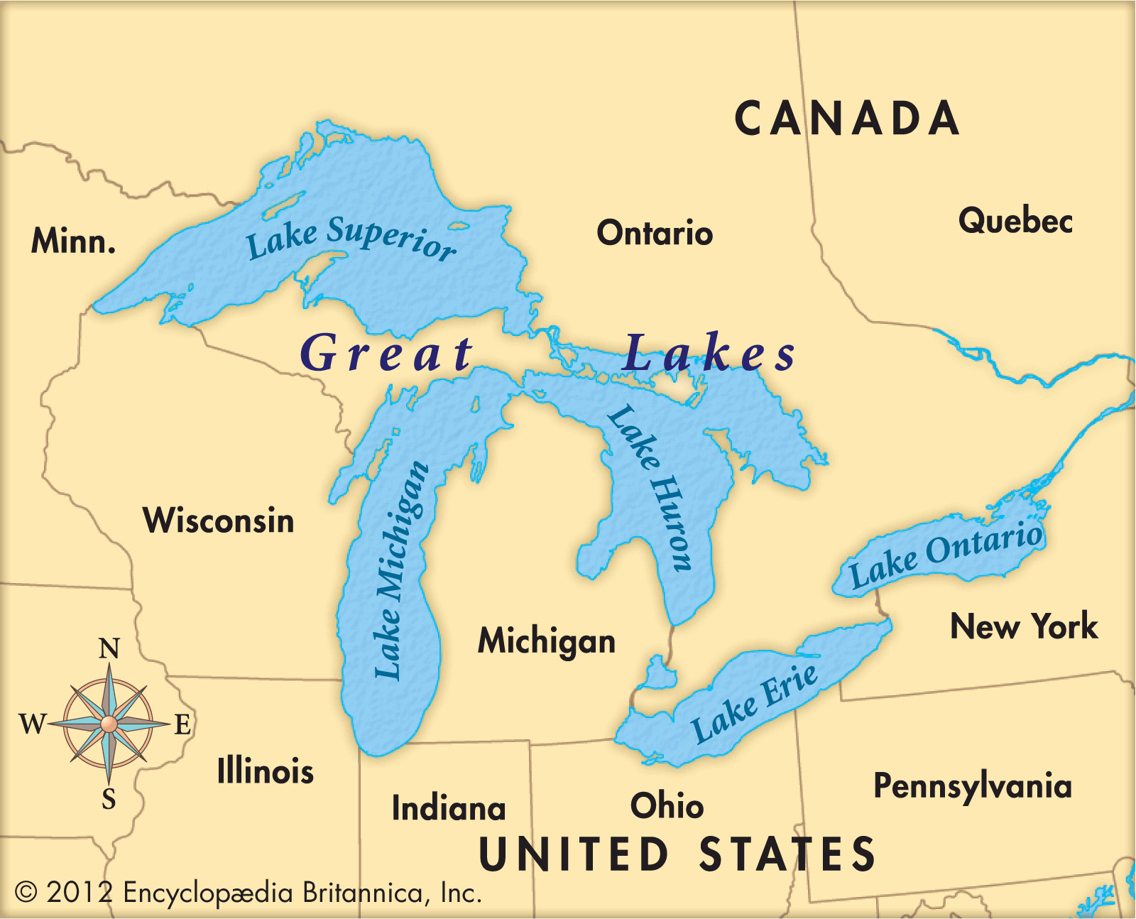 Printable Map Of The 5 Great Lakes Best Of Map Of Great Lakes And Travel Information