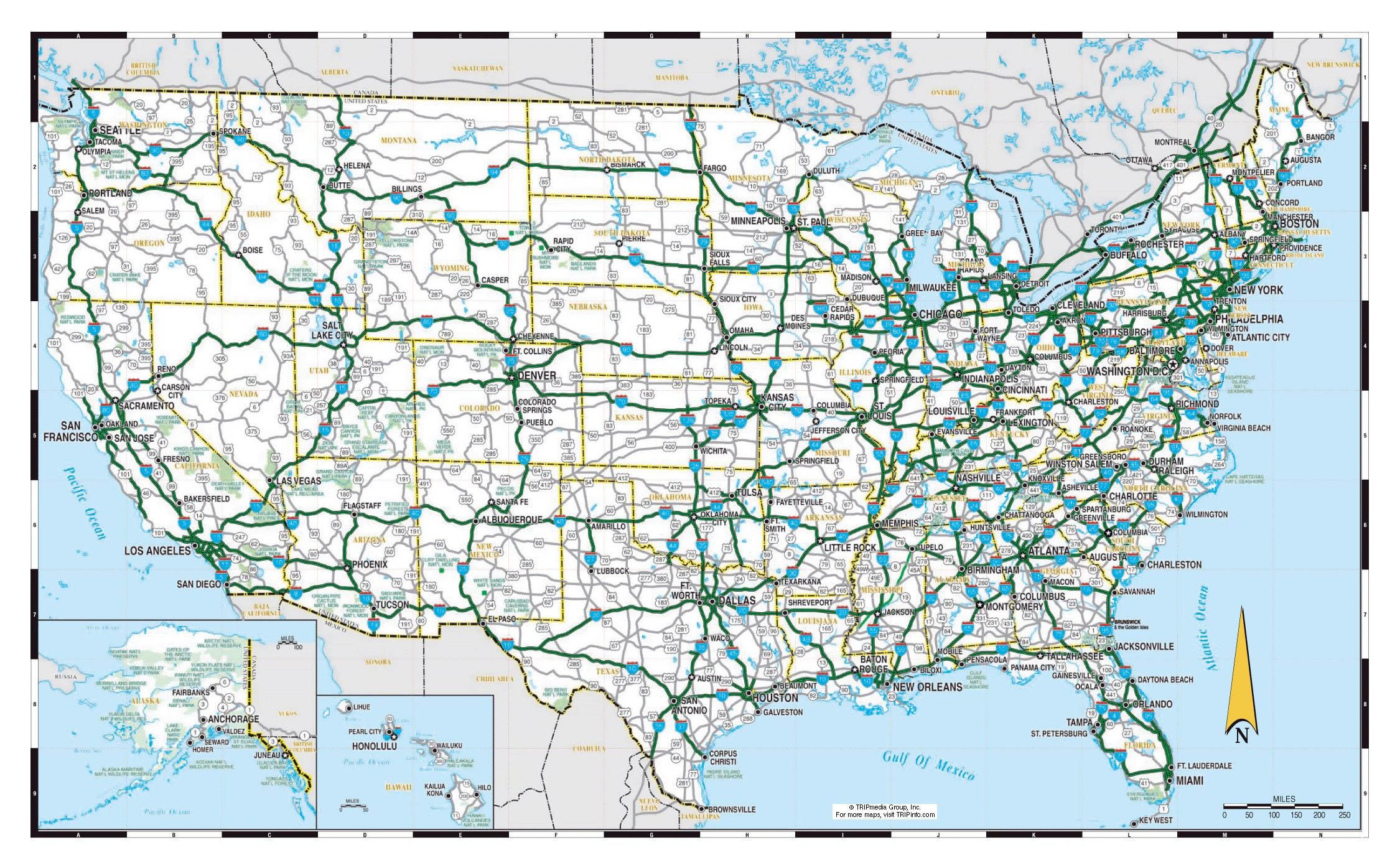 Printable Map Of The United States Highways Beautiful United States Map With Major Highways New Us Map With Major Cities