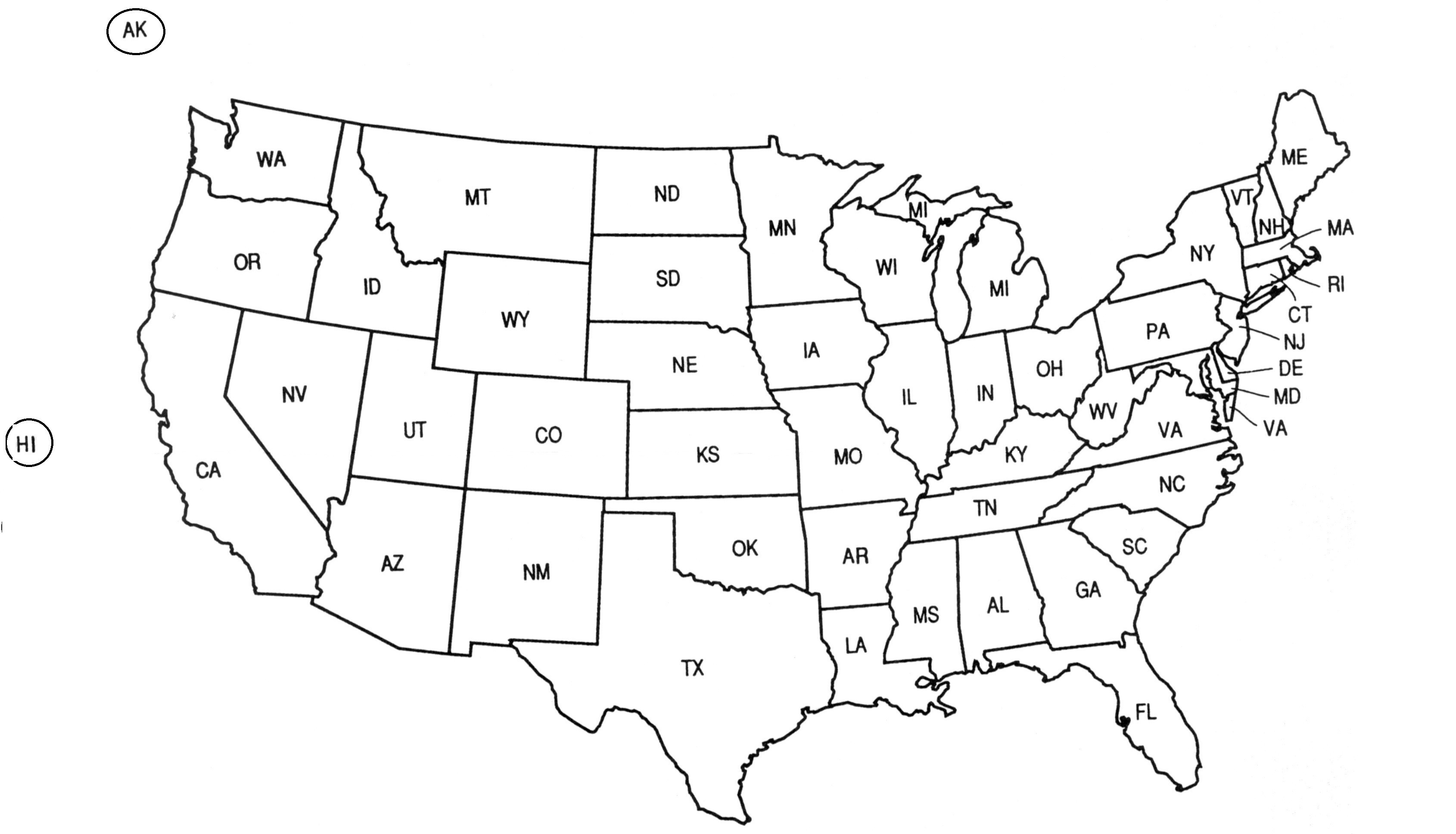 Us Map W State Abbreviations Us Map Abbreviations Us Map Valid