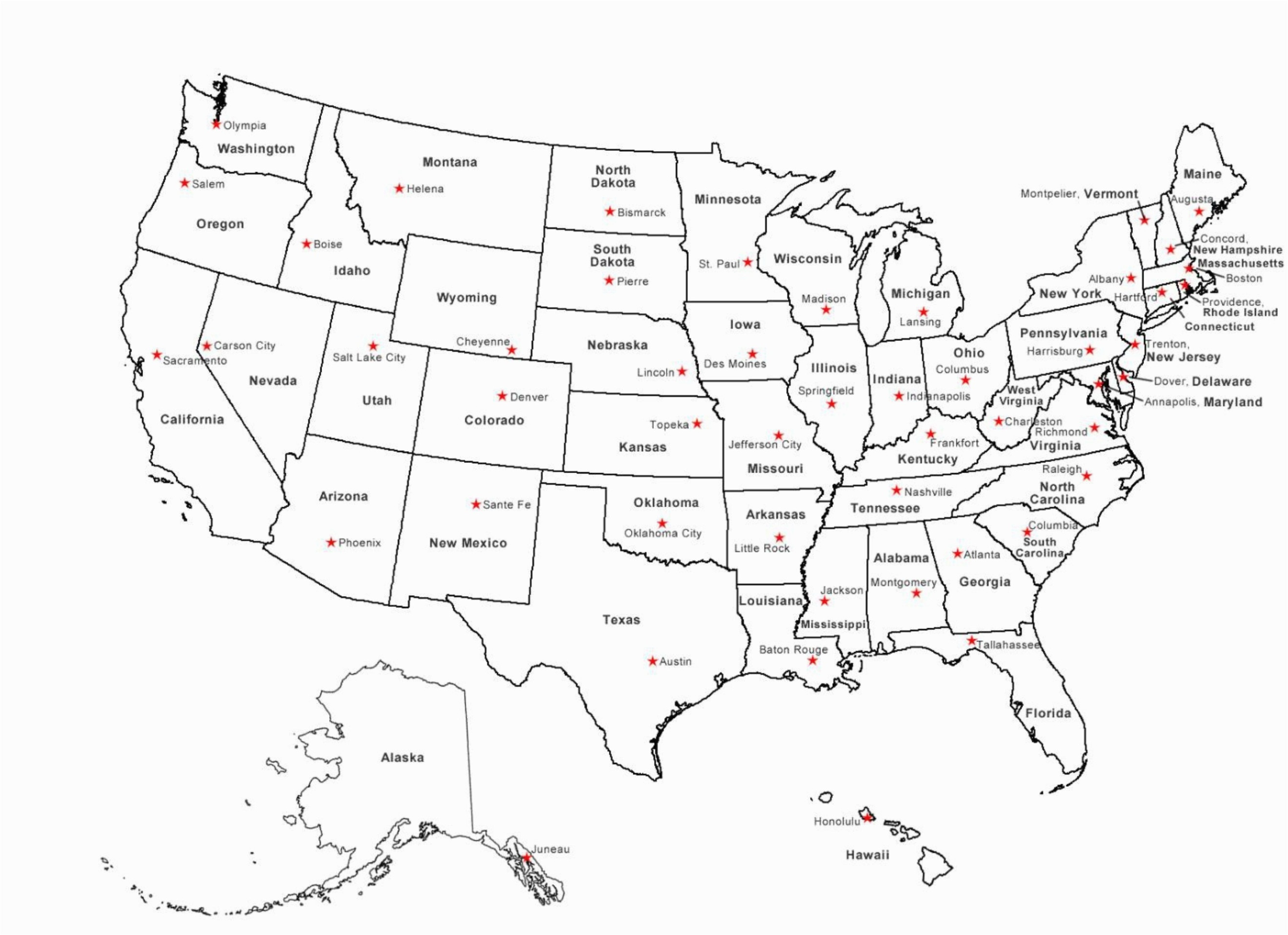 Us Map Fill In States and Capitals United States America Printable