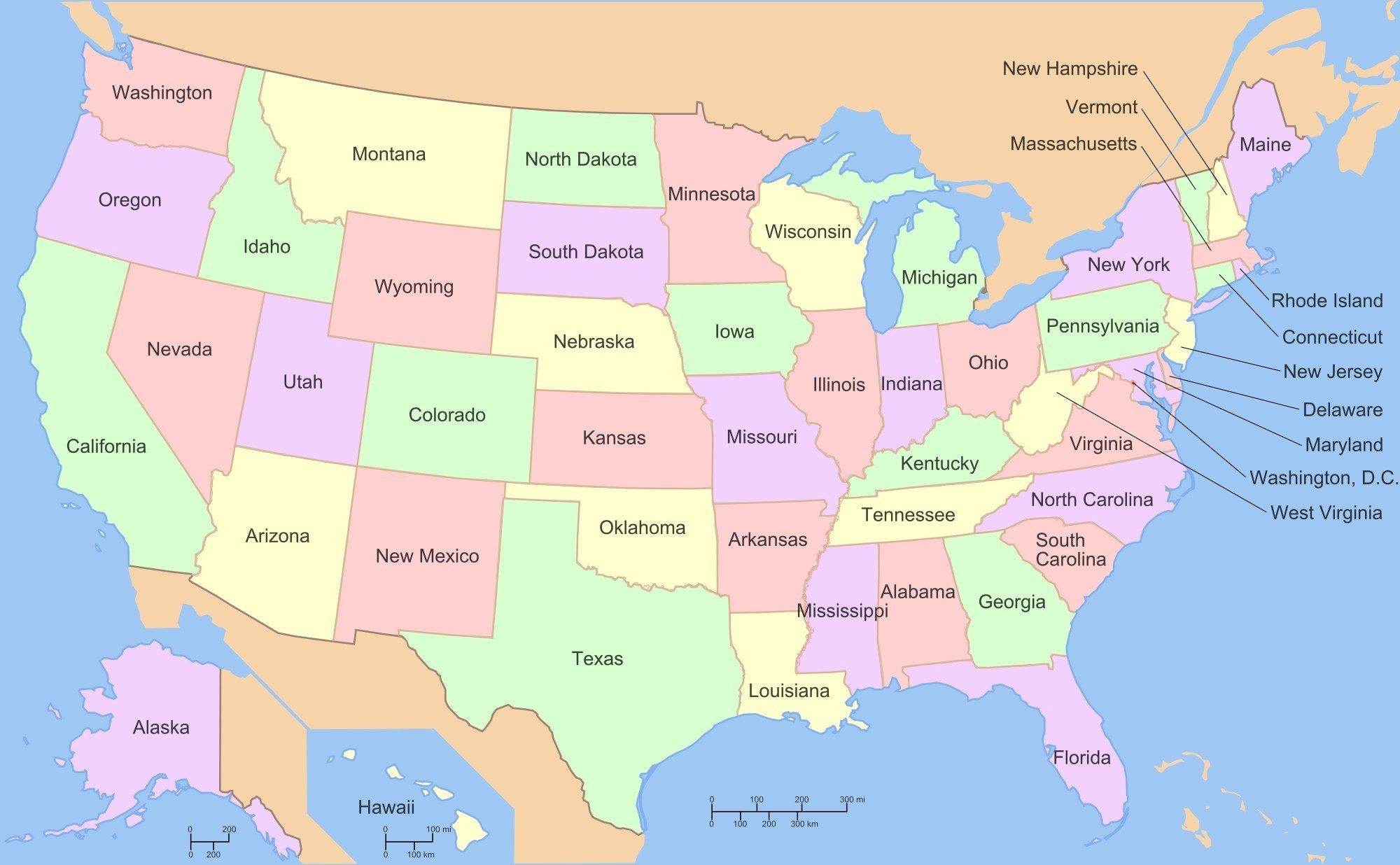 Map Usa States Cities Printable New United States Map Printable With