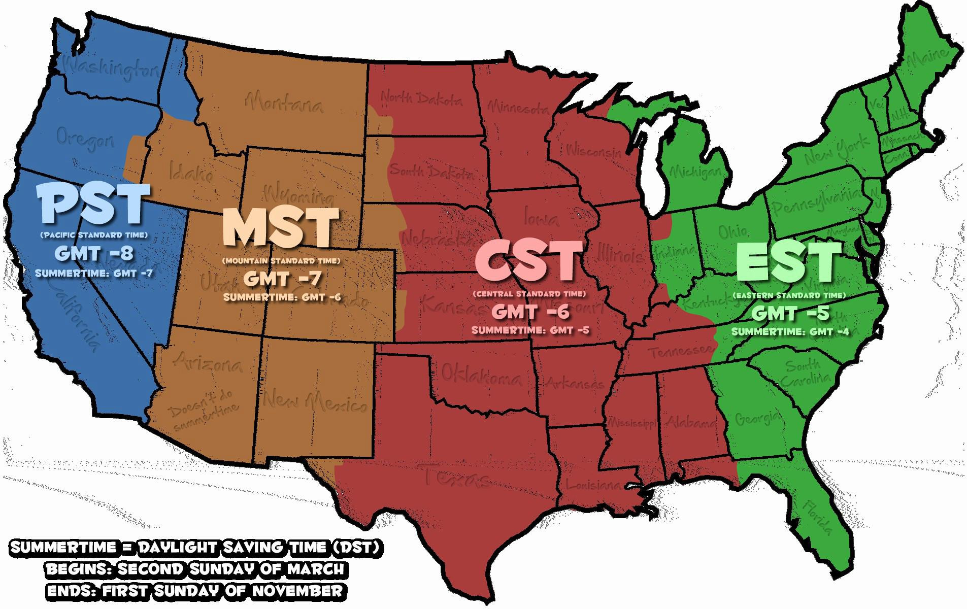 Printable Map Of Time Zones In The United States Unique 55 Unique Time Zone Clocks Usa 1112
