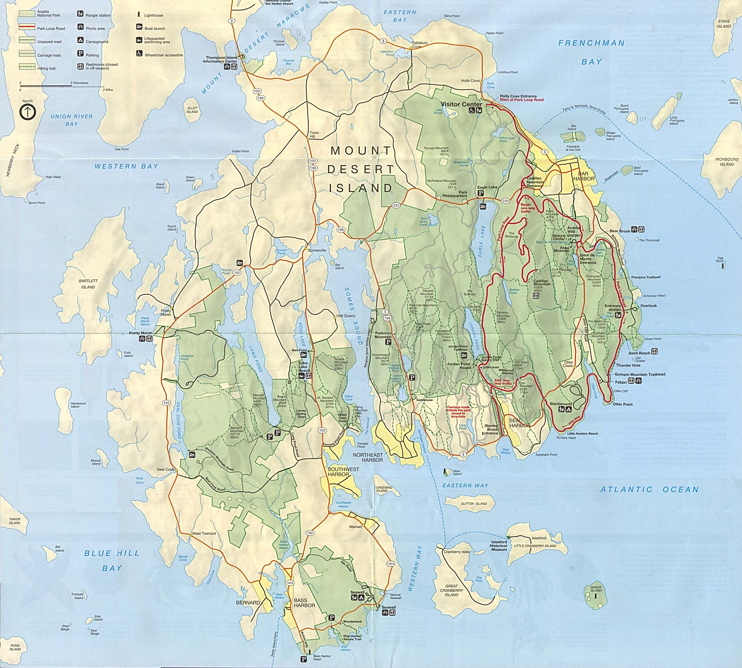 Printable Map Portland Maine Elegant Mount Desert Island