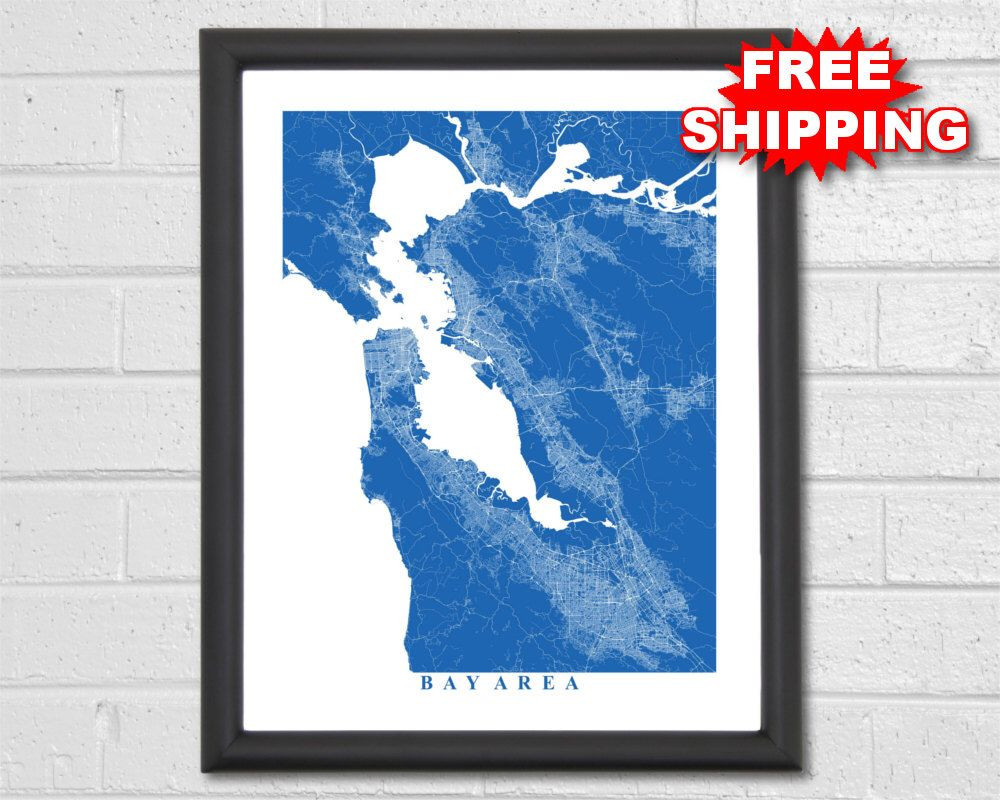 Printable Map Poster Fresh Bay Area Map Art Map Print California Map Print Travel Gift