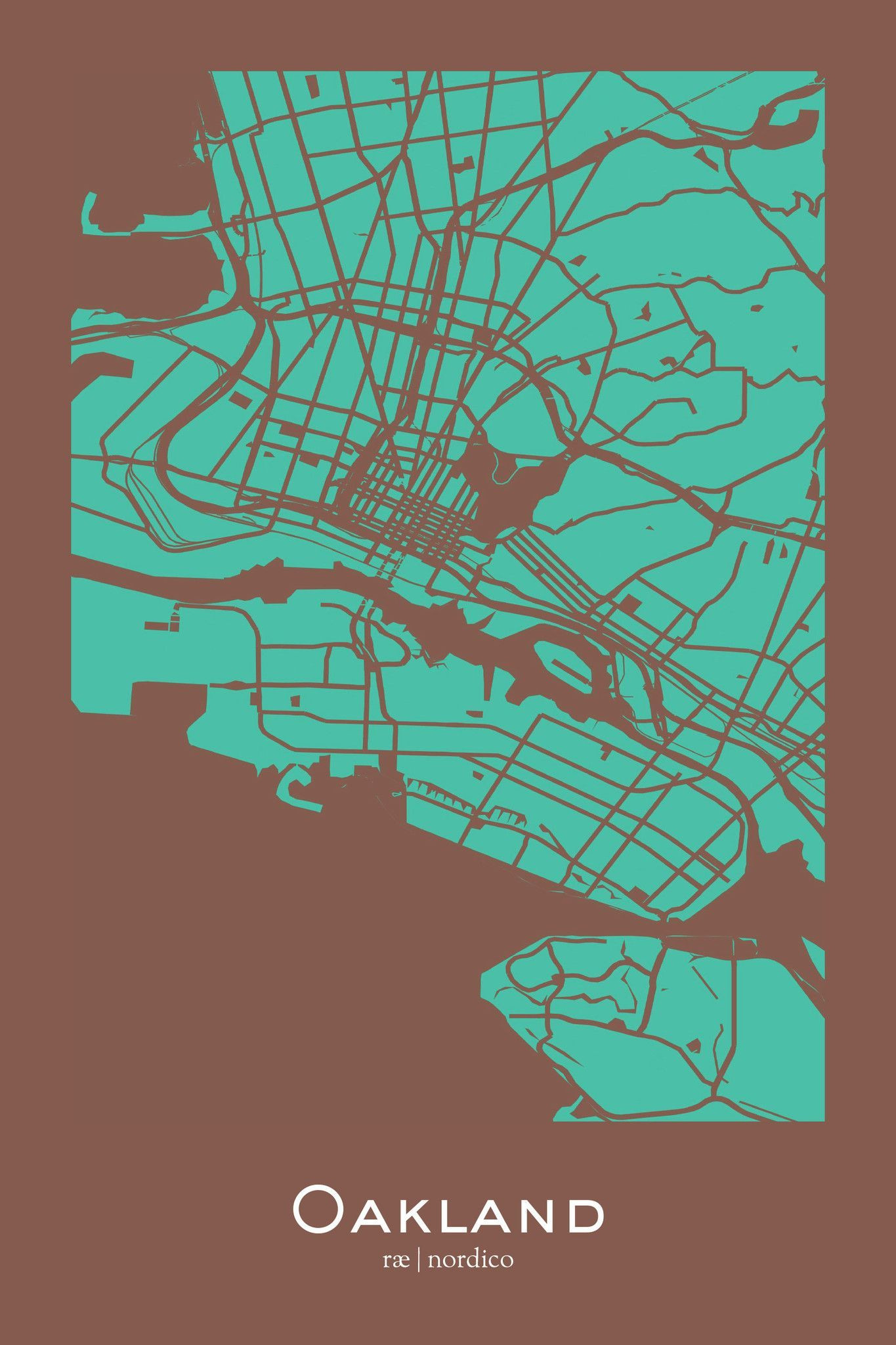 Oakland California Map Print Maps