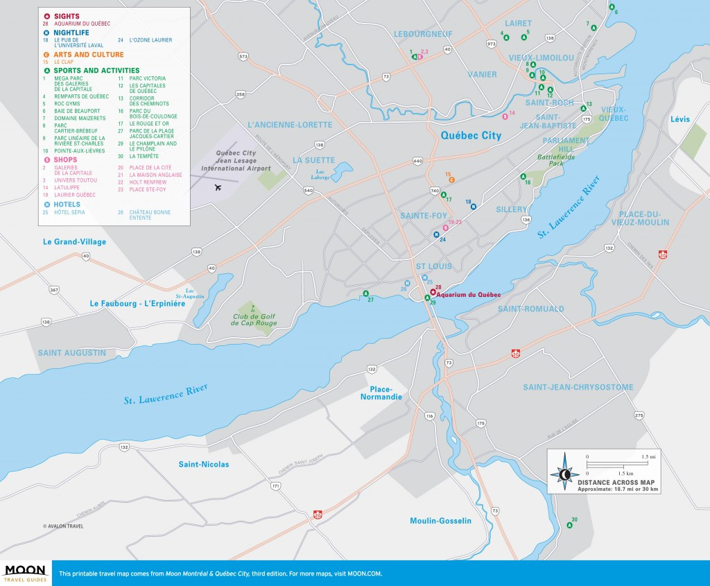 Printable Map Quebec City Lovely Quebec City Tourist Map Inspirational Map Quebec City Attractions